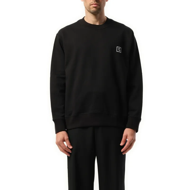 Logo Patch Sweatshirt in Black sold by MARAIS