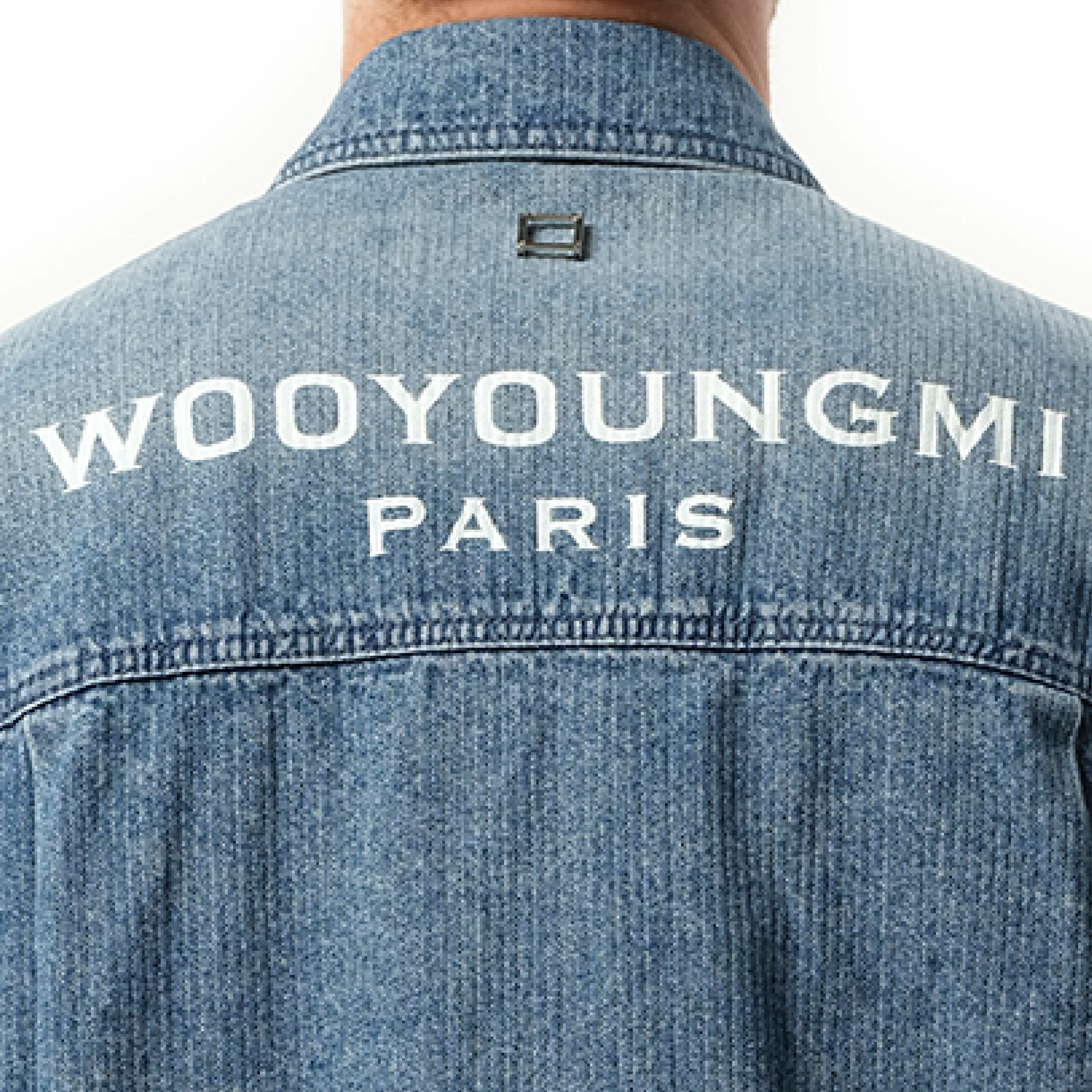 Logo Denim Shirt in Blue sold by MARAIS product image thumbnail 3