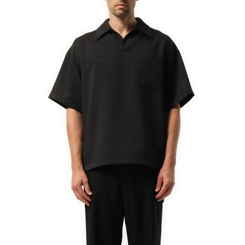 Polo Shirt in Black made by Wooyoungmi
