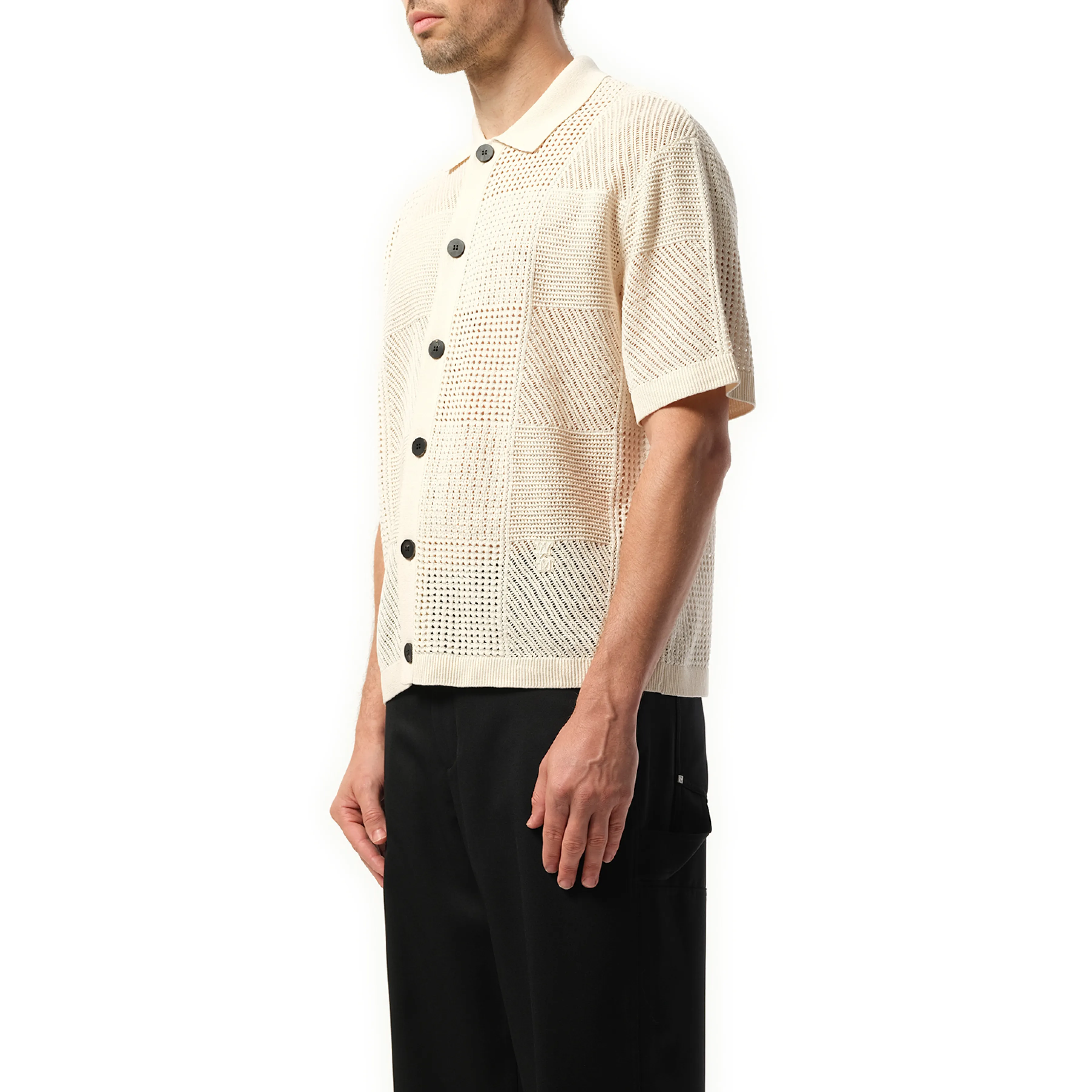 Crochet Shirt in Ivory sold by MARAIS product image thumbnail 5