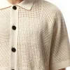 Crochet Shirt in Ivory sold by MARAIS