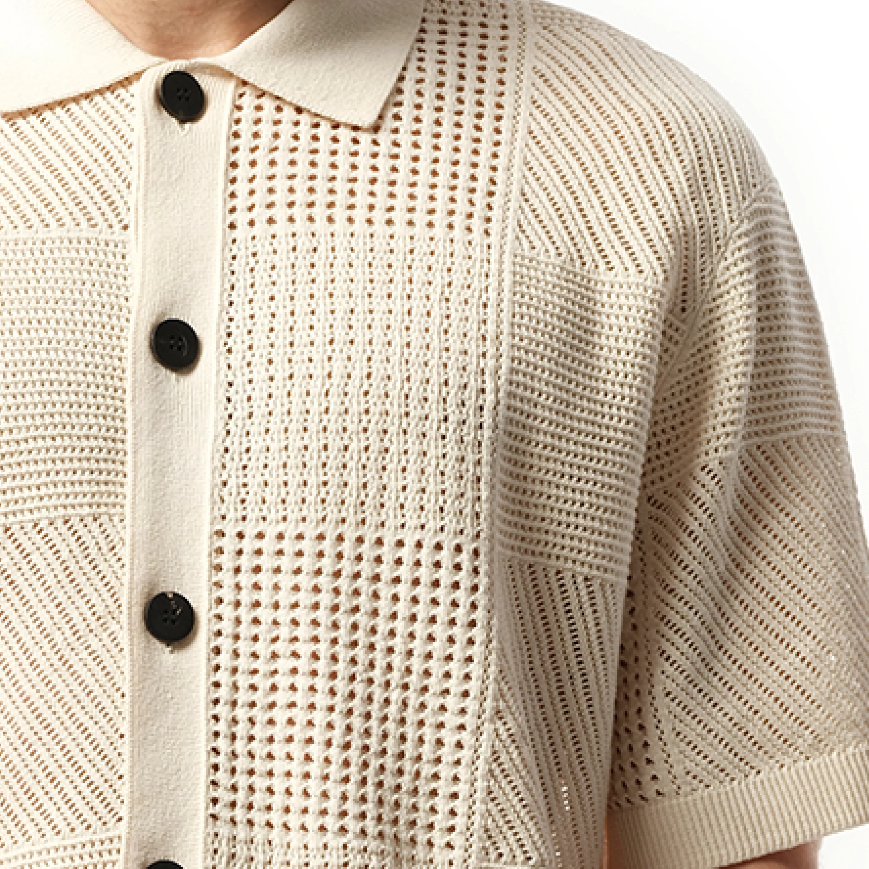 Crochet Shirt in Ivory sold by MARAIS product image thumbnail 3