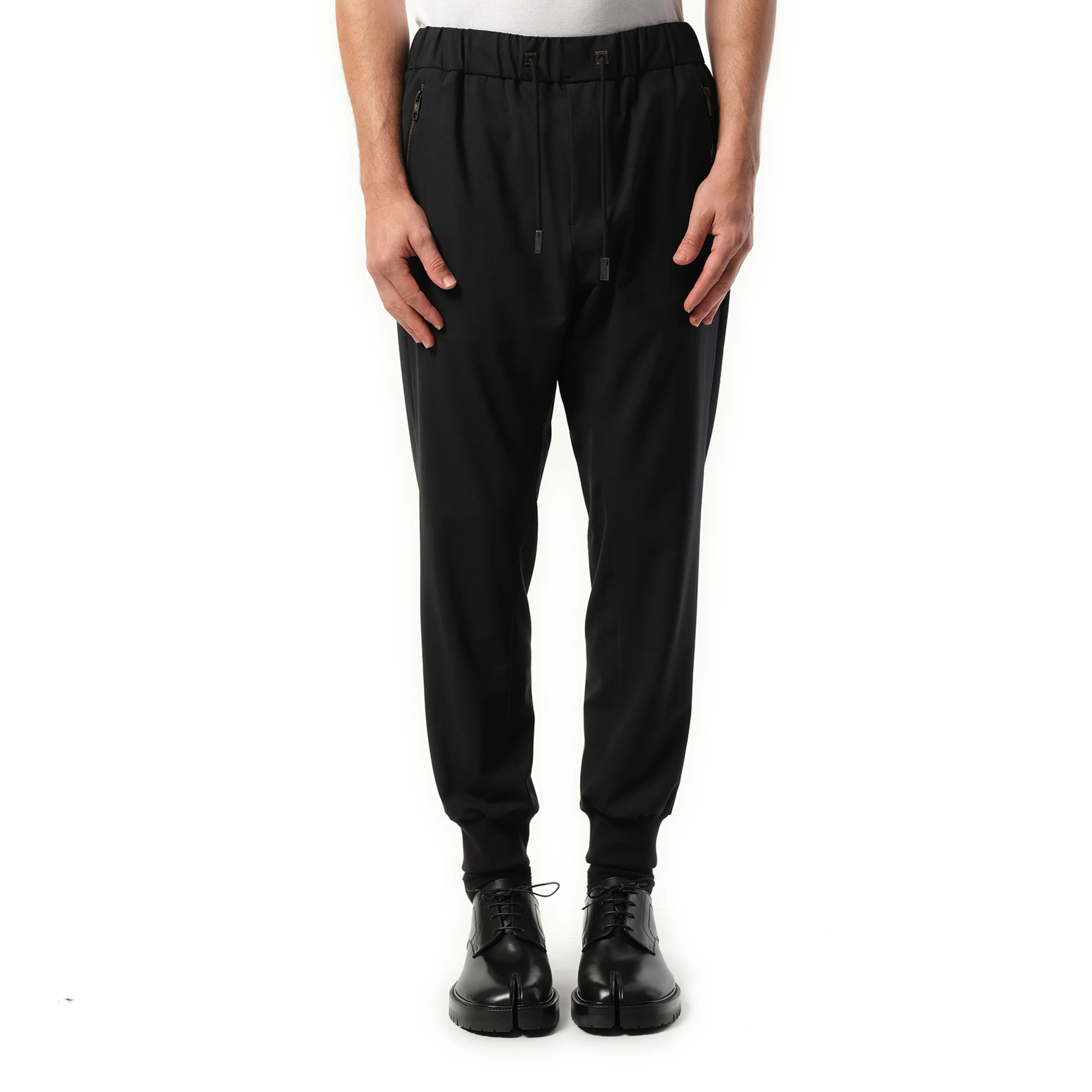 Cuffed Casual Pants in Black sold by MARAIS