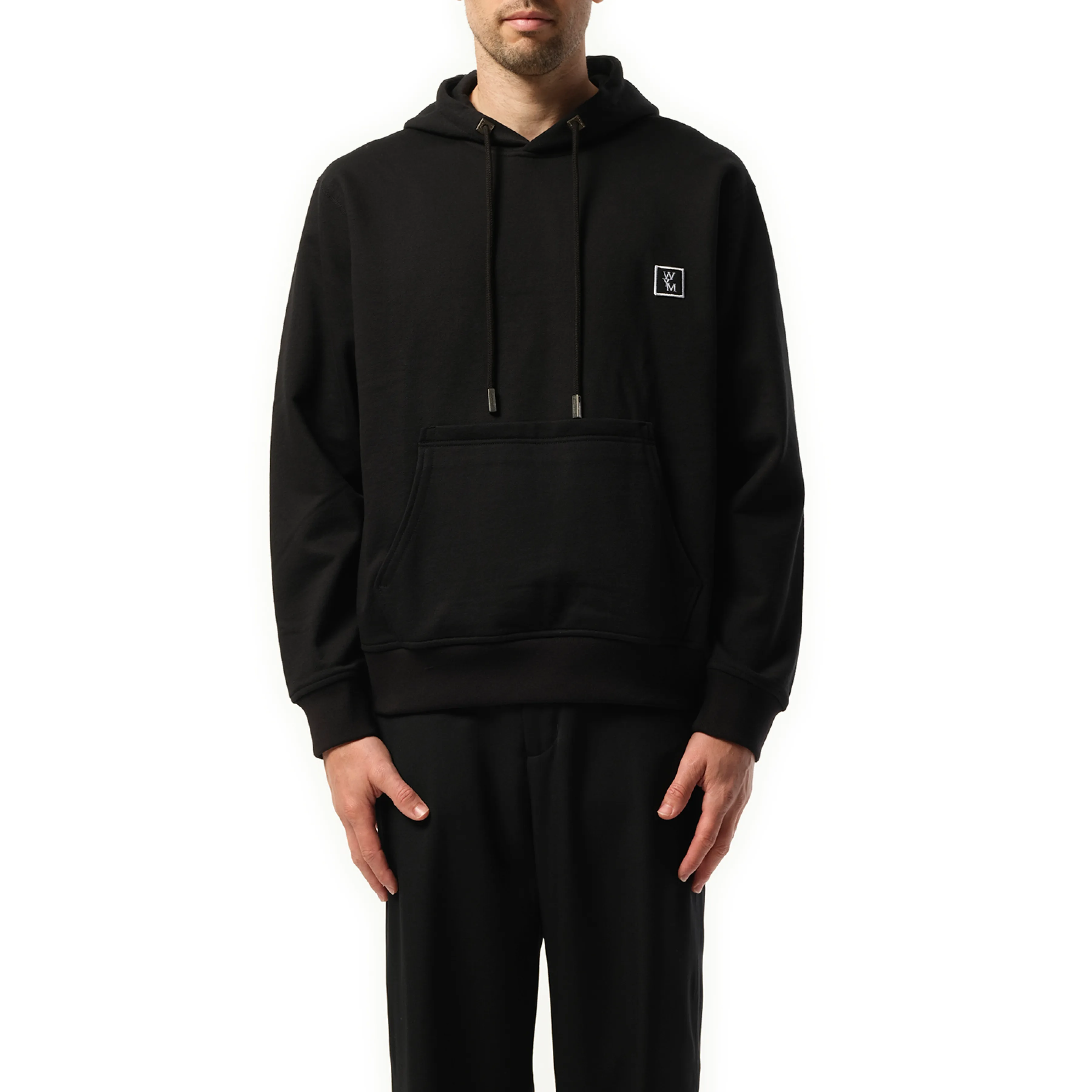 Logo Patch Hoodie in Black sold by MARAIS