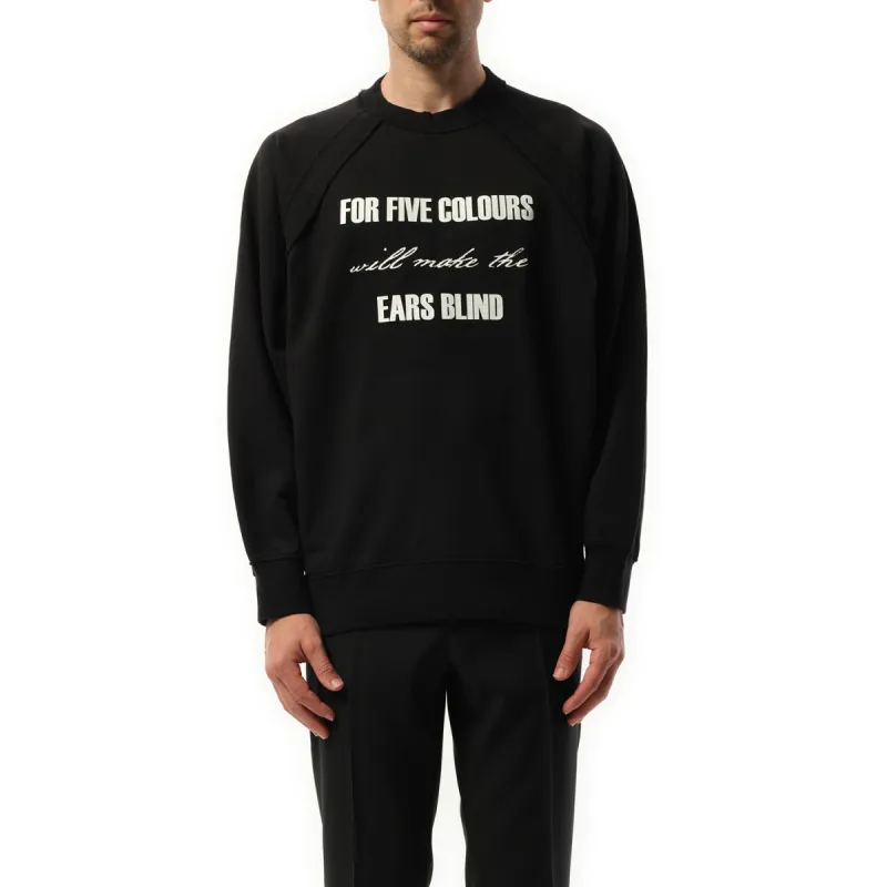 Back Logo Sweatshirt in Black1 made by Undercover