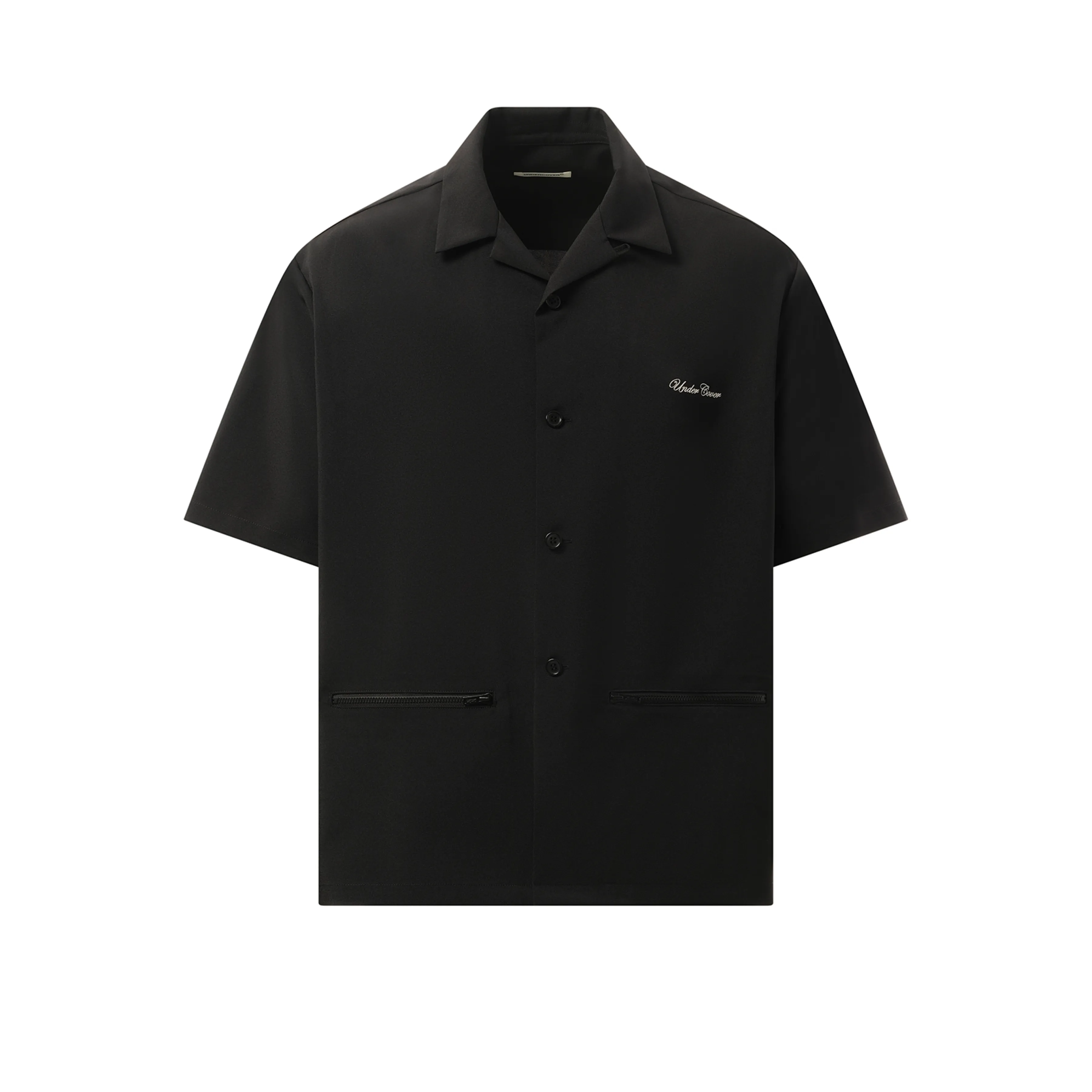 Logo Embroidery Short Sleeve Shirt in Black sold by MARAIS product image thumbnail 2