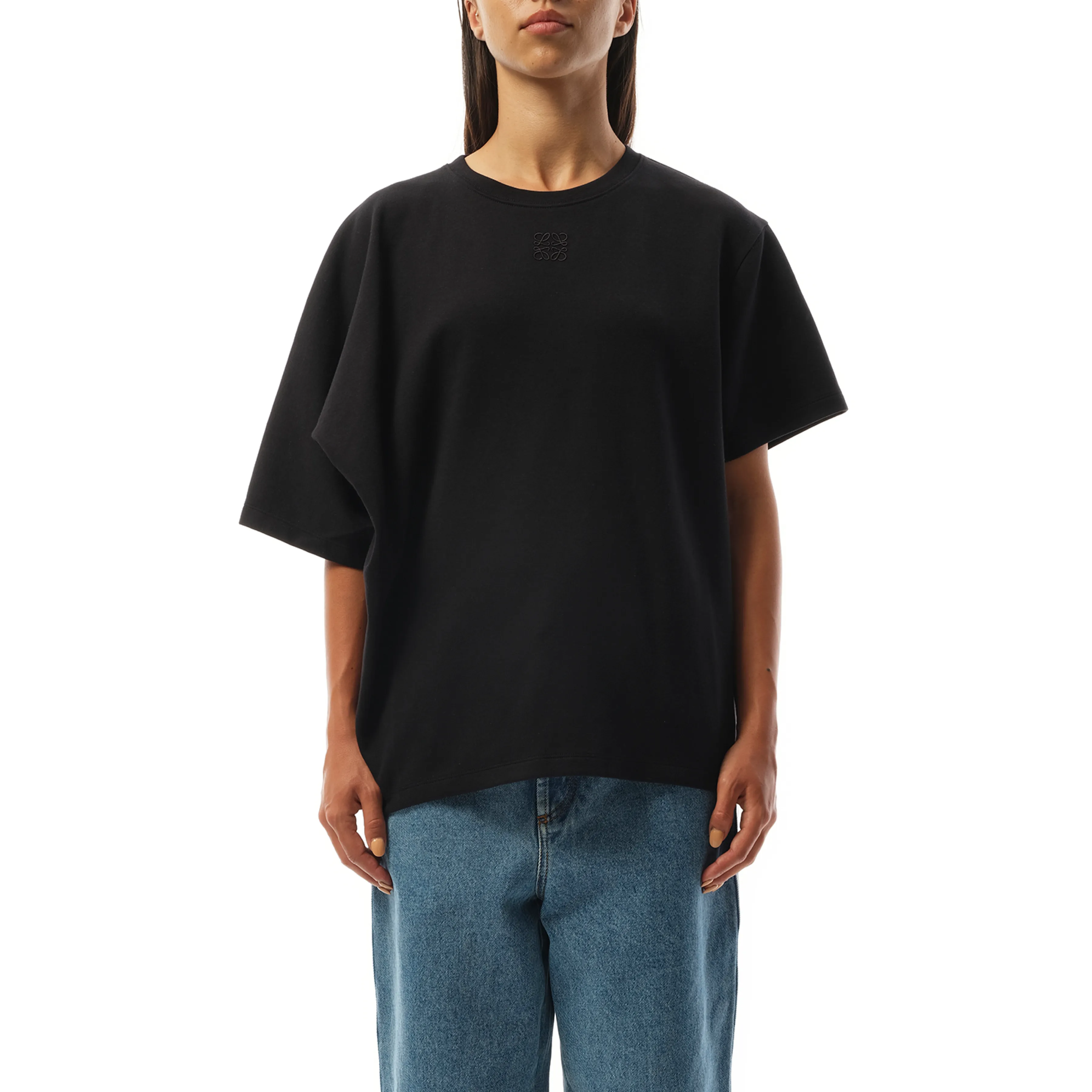 Draped T-Shirt in Black sold by MARAIS