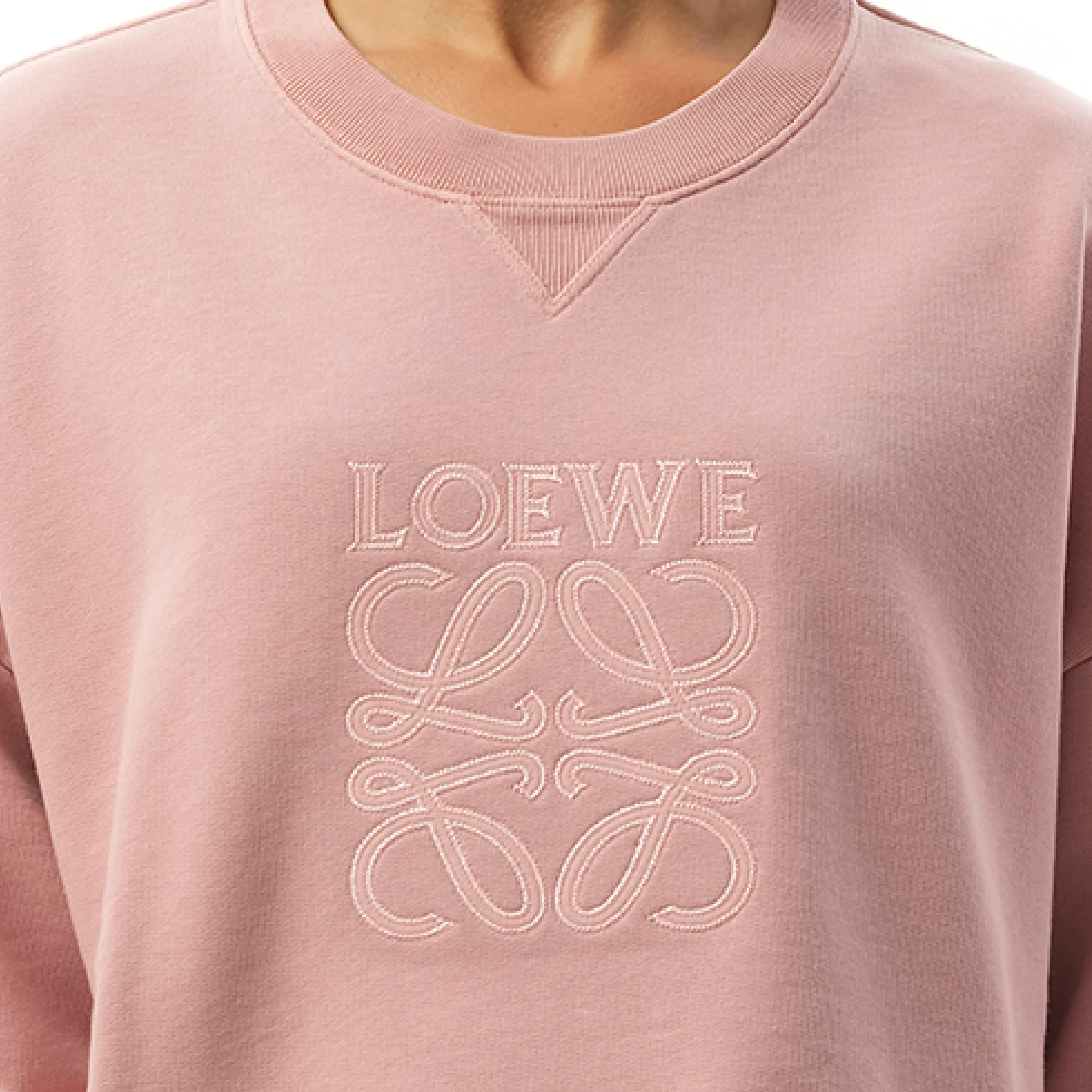 Cropped Anagram Sweatshirt in Pink sold by MARAIS product image thumbnail 3