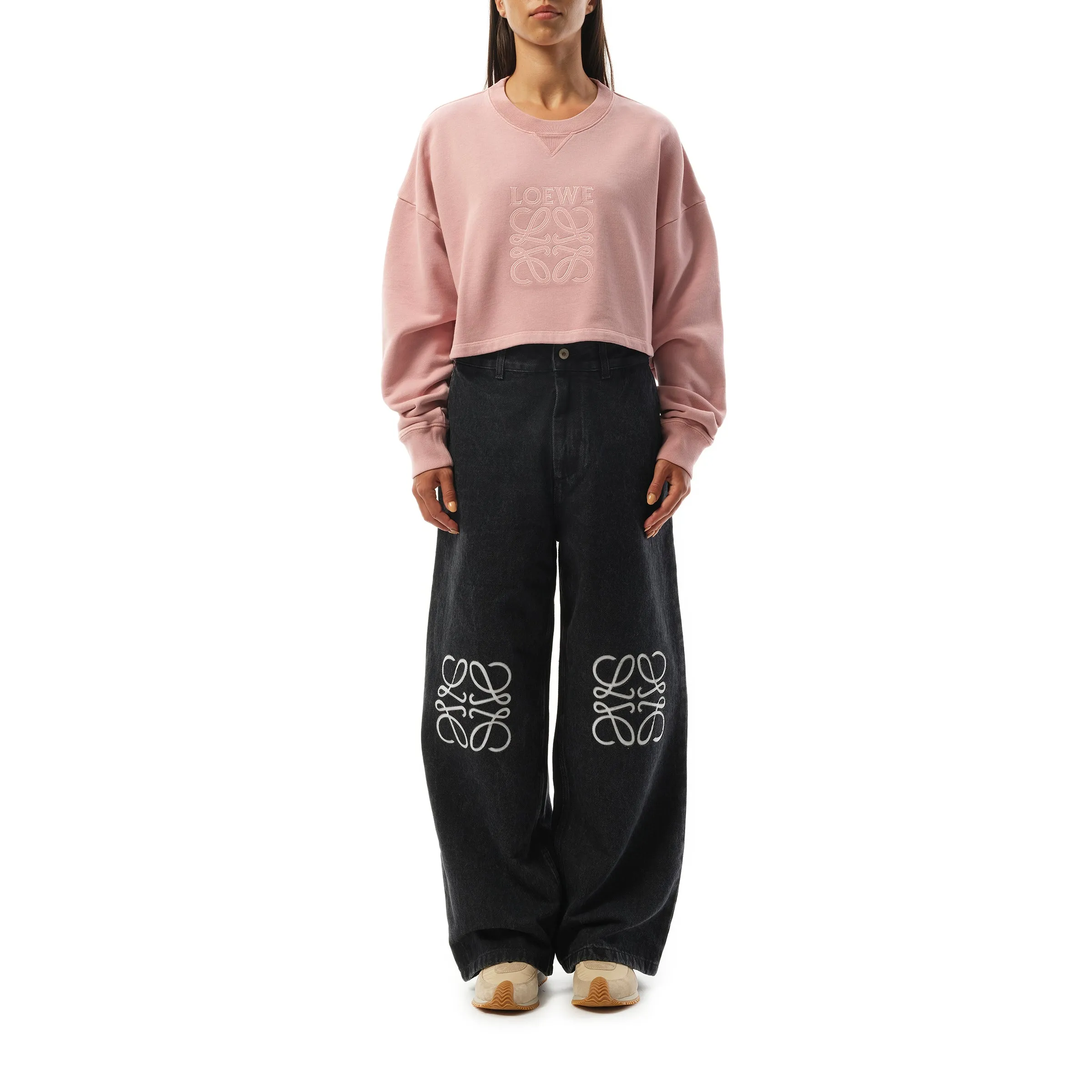 Cropped Anagram Sweatshirt in Pink sold by MARAIS product image thumbnail 4