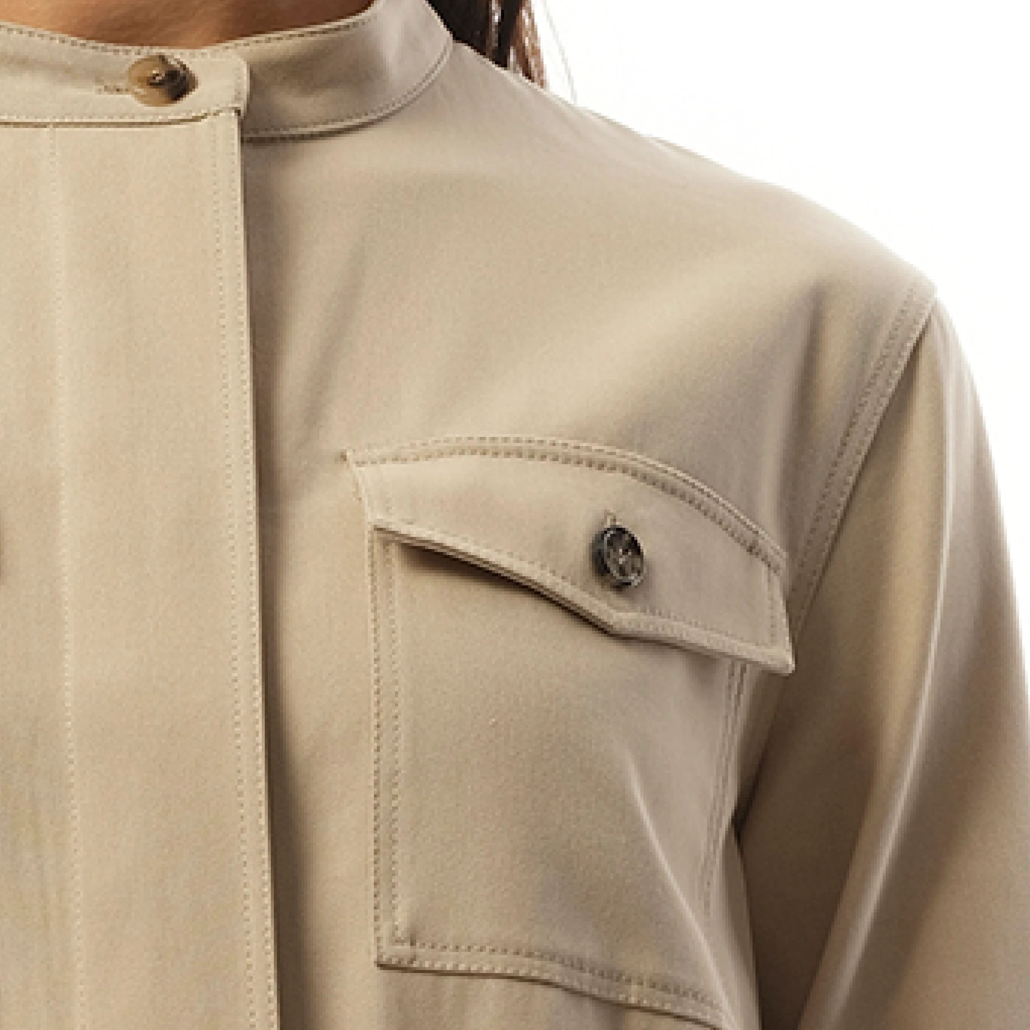 Drop Waist Dress in Beige sold by MARAIS product image thumbnail 3