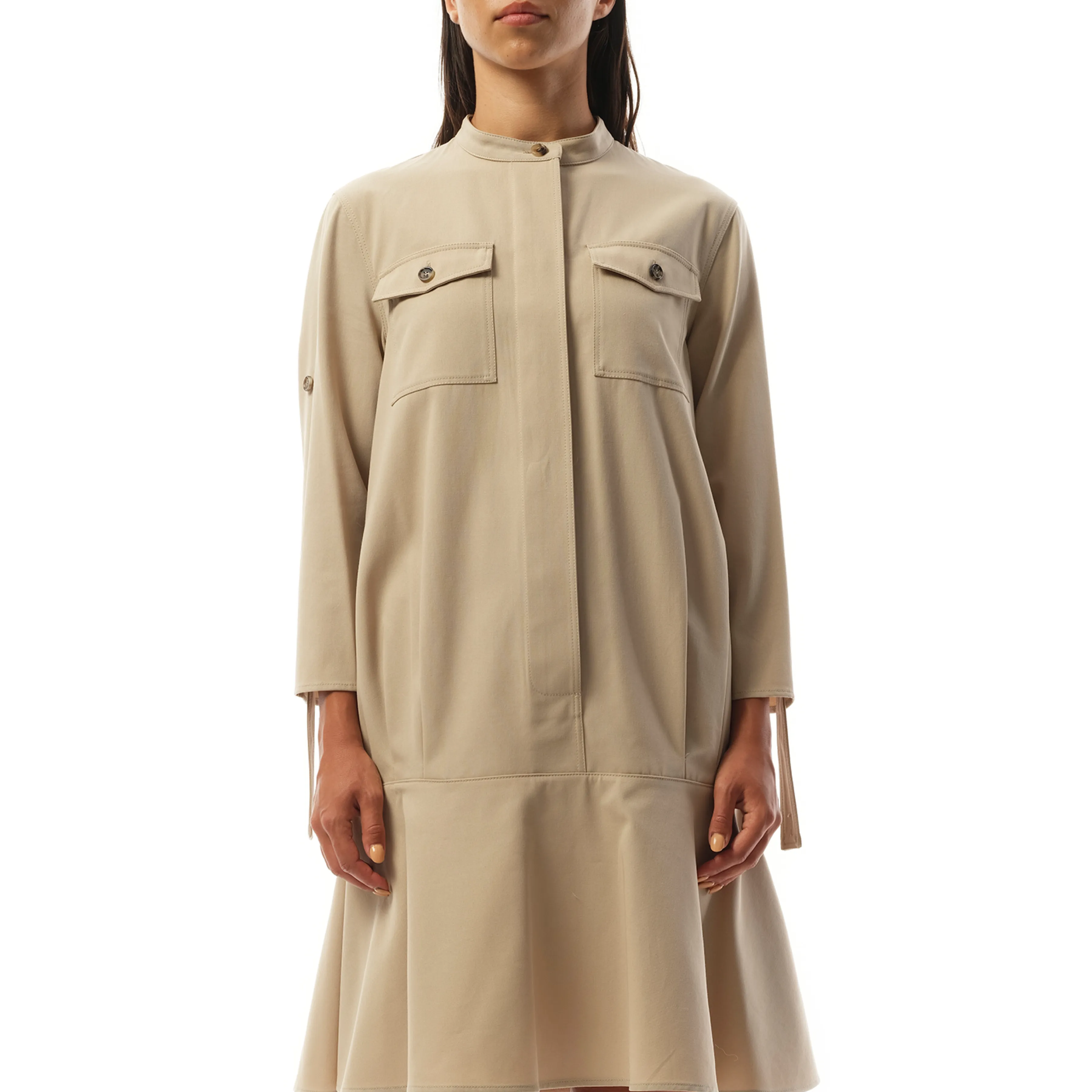 Drop Waist Dress in Beige sold by MARAIS