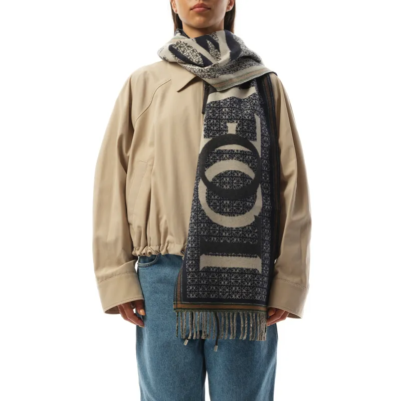 Loewe Love Scarf in Navy Blue sold by MARAIS