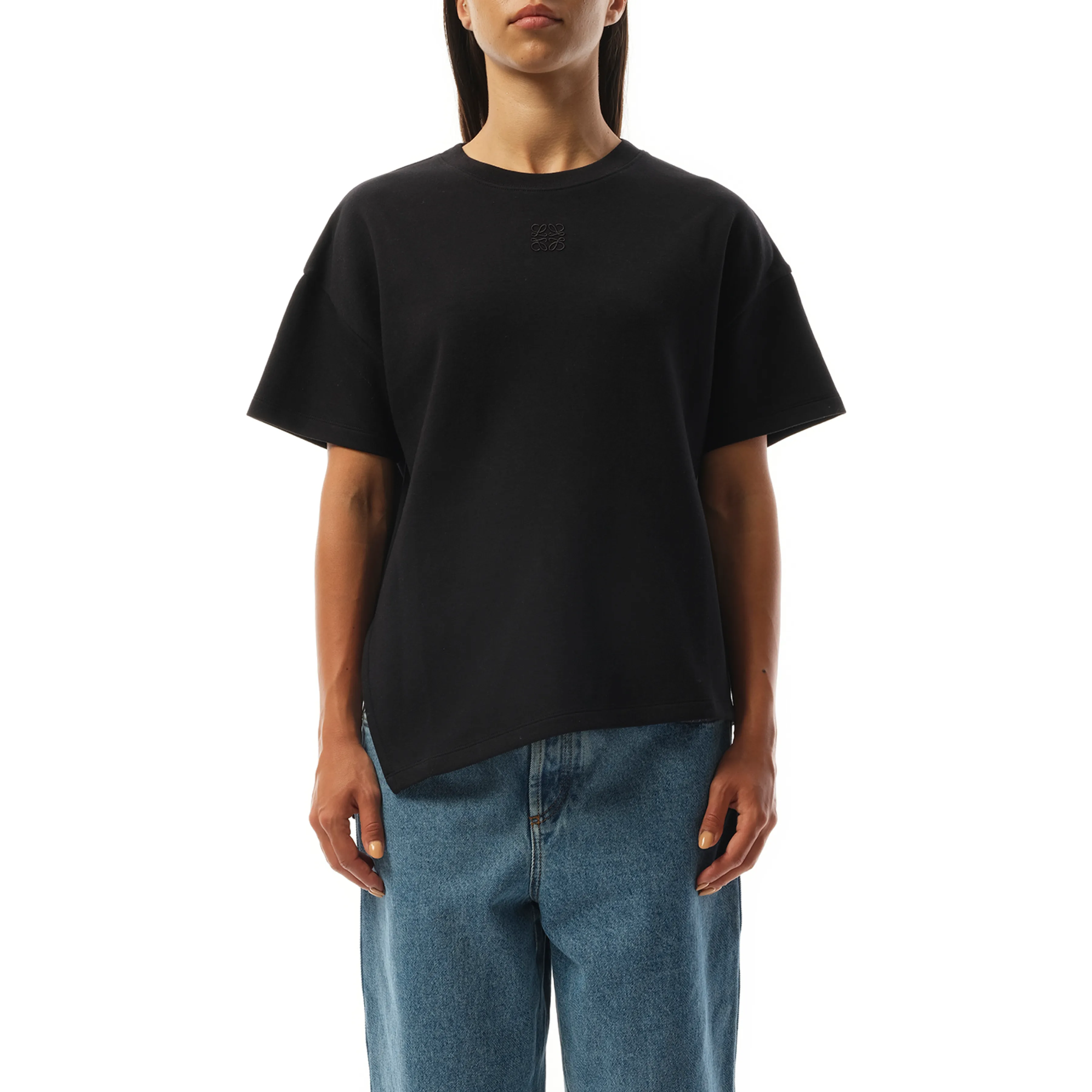 Asymmetric T-Shirt Black sold by MARAIS