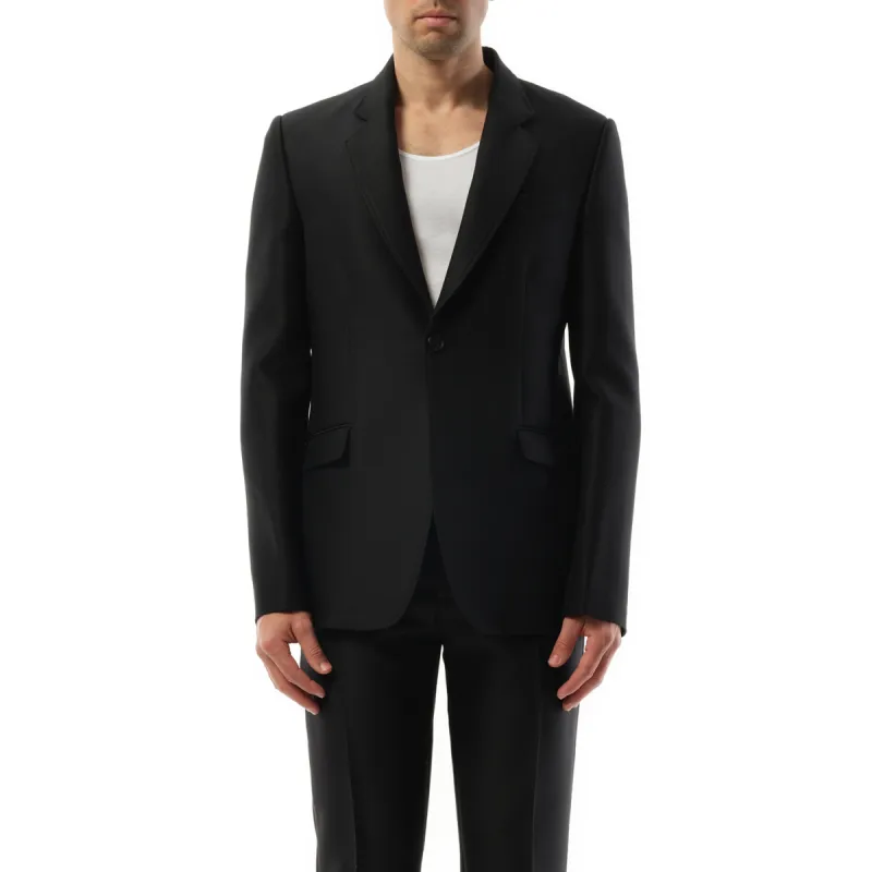Slim Fit Jacket in Black made by Loewe
