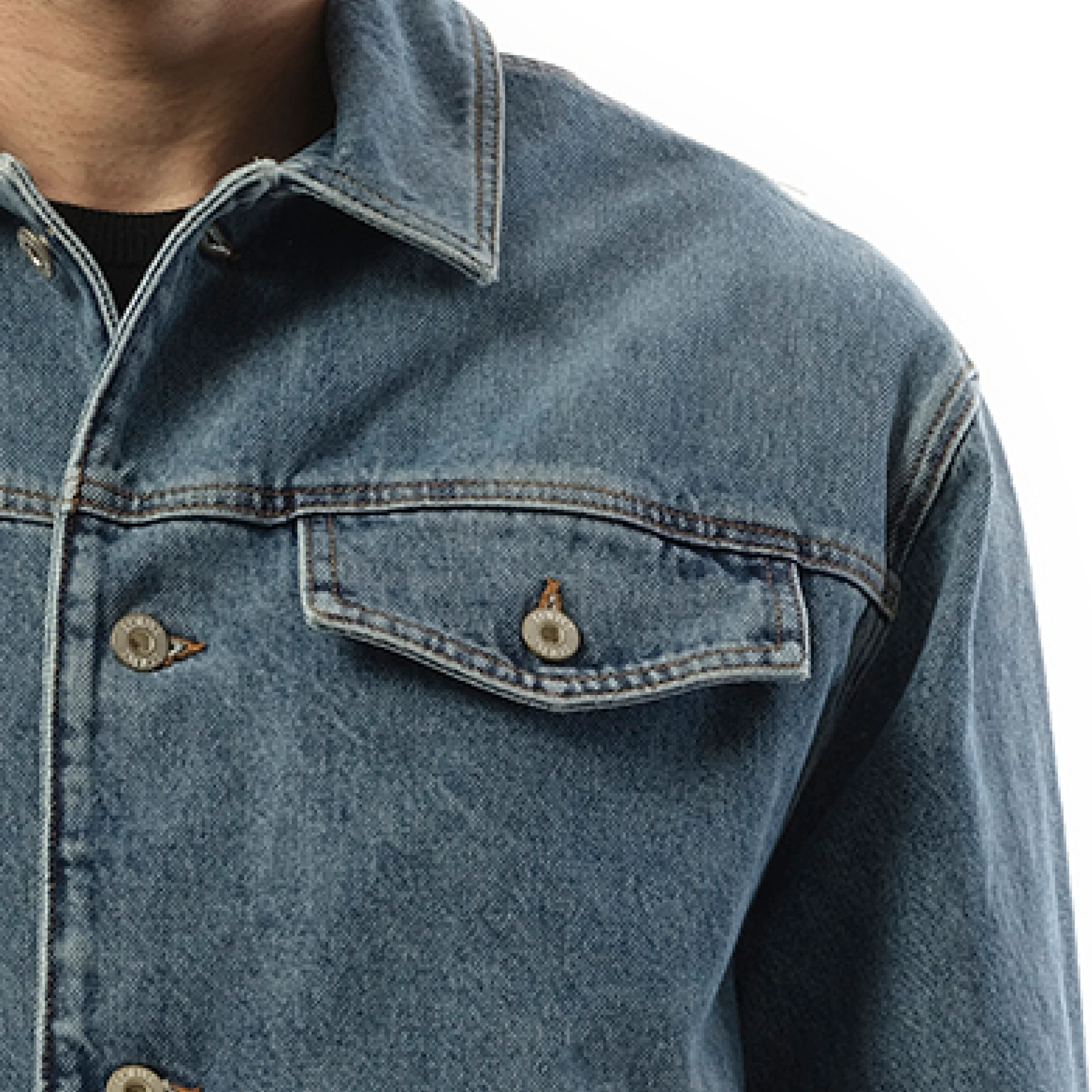 Denim Jacket in Blue sold by MARAIS product image thumbnail 3