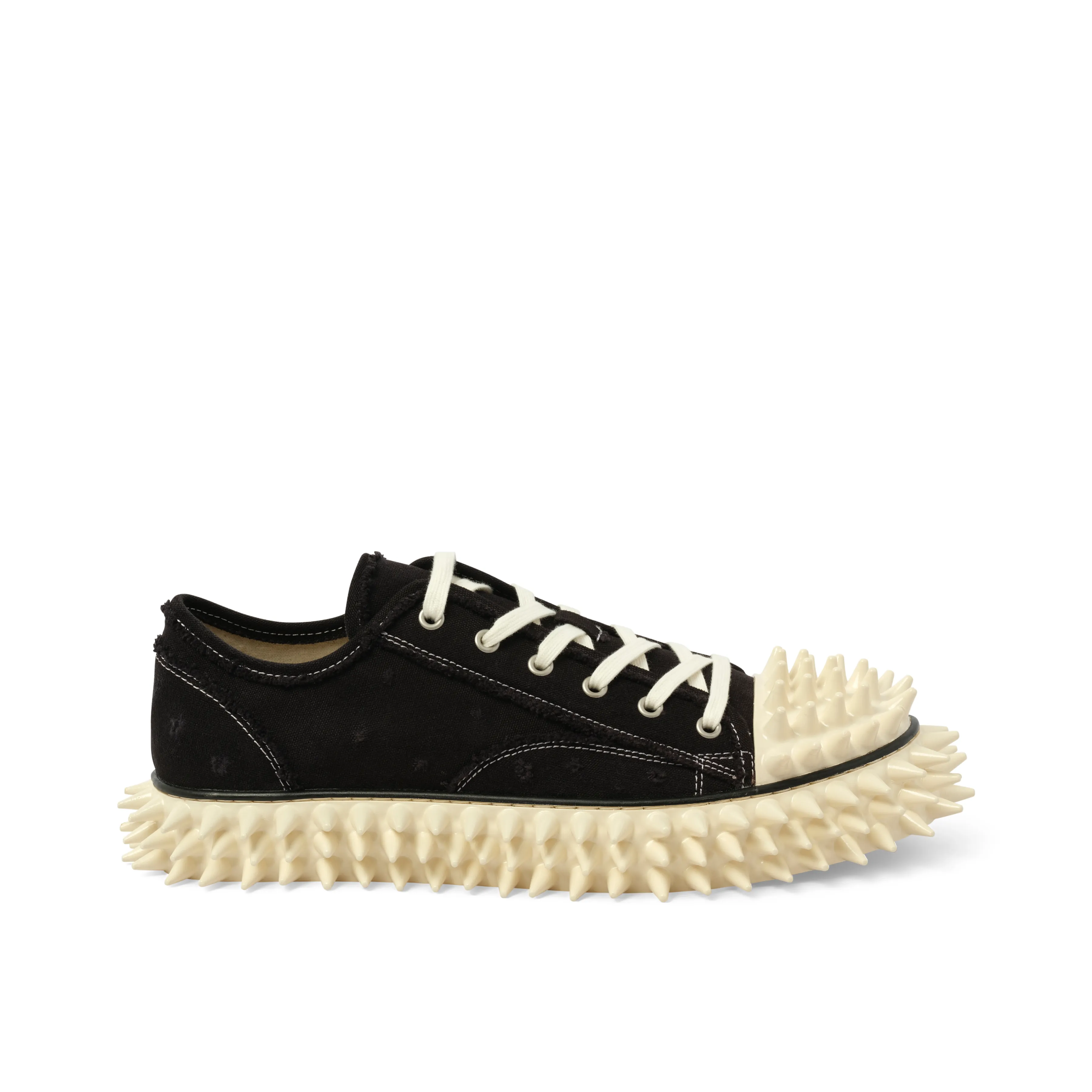 Spiky Canvas Sneaker in Black sold by MARAIS