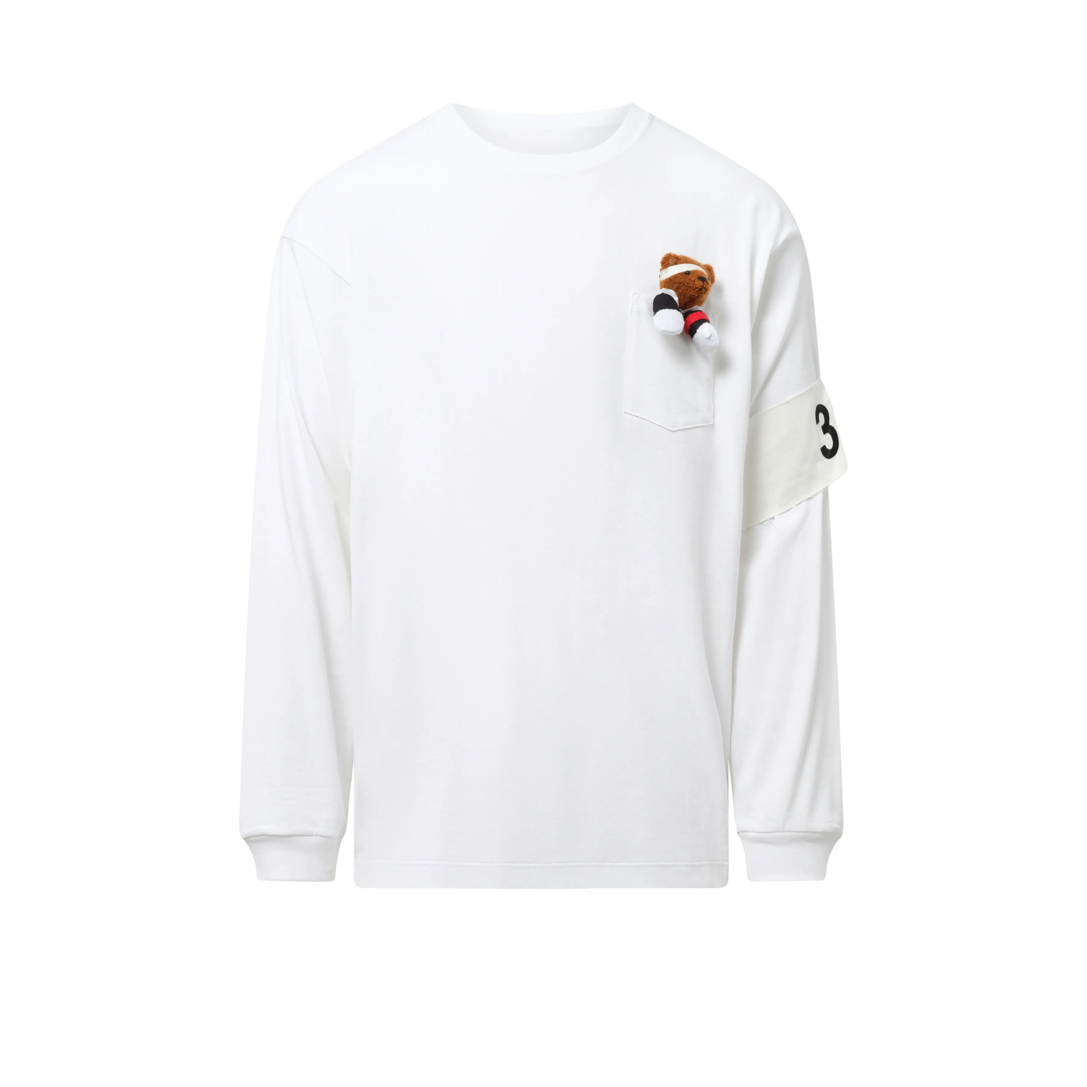 Support Group Long Sleeve T-Shirt in White sold by MARAIS product image thumbnail 2