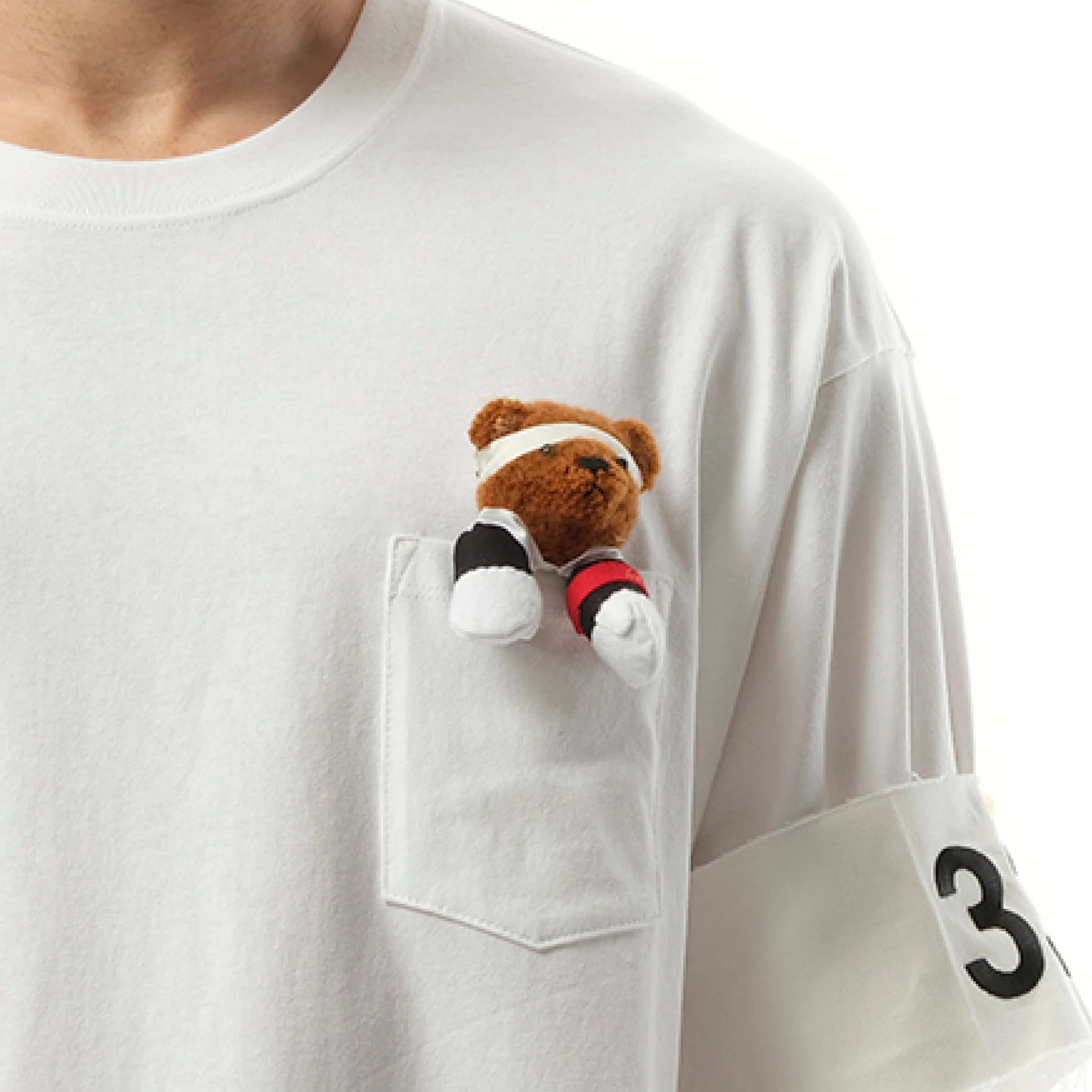 Support Group Long Sleeve T-Shirt in White sold by MARAIS product image thumbnail 3