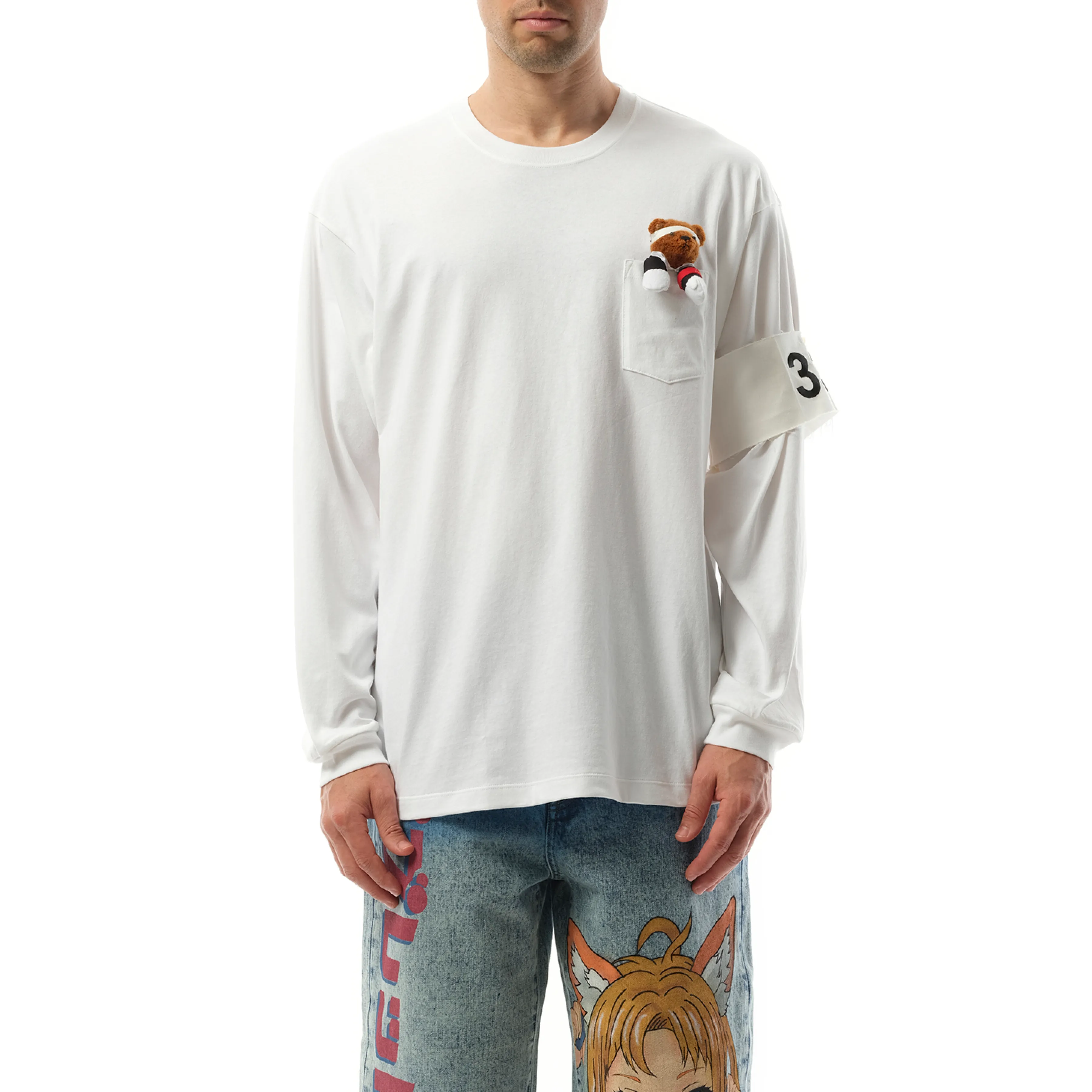 Support Group Long Sleeve T-Shirt in White sold by MARAIS