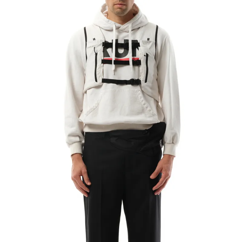 Trail Vest Hoodie in White sold by MARAIS