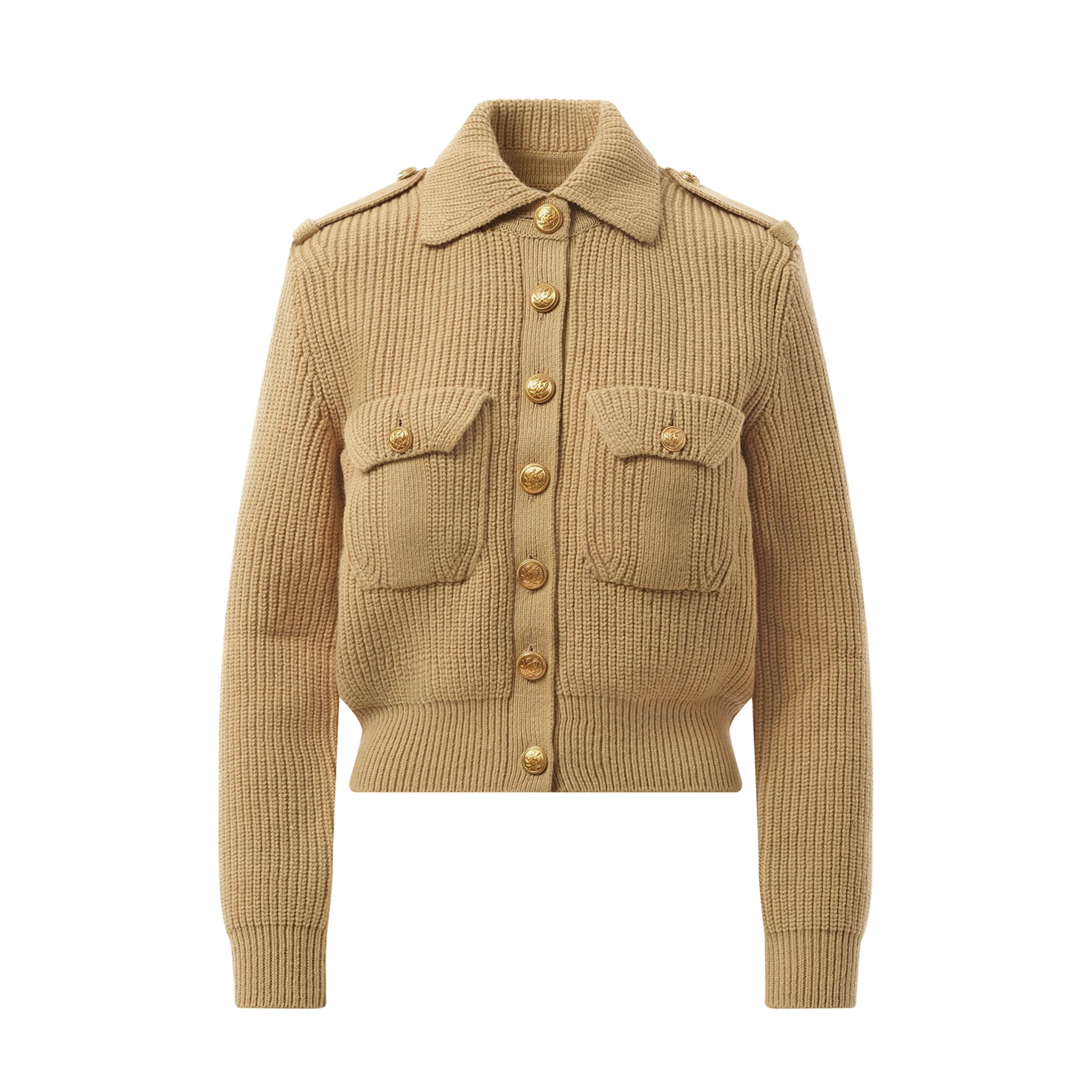 Knit Cardigan in Smoky Beige sold by MARAIS product image thumbnail 2