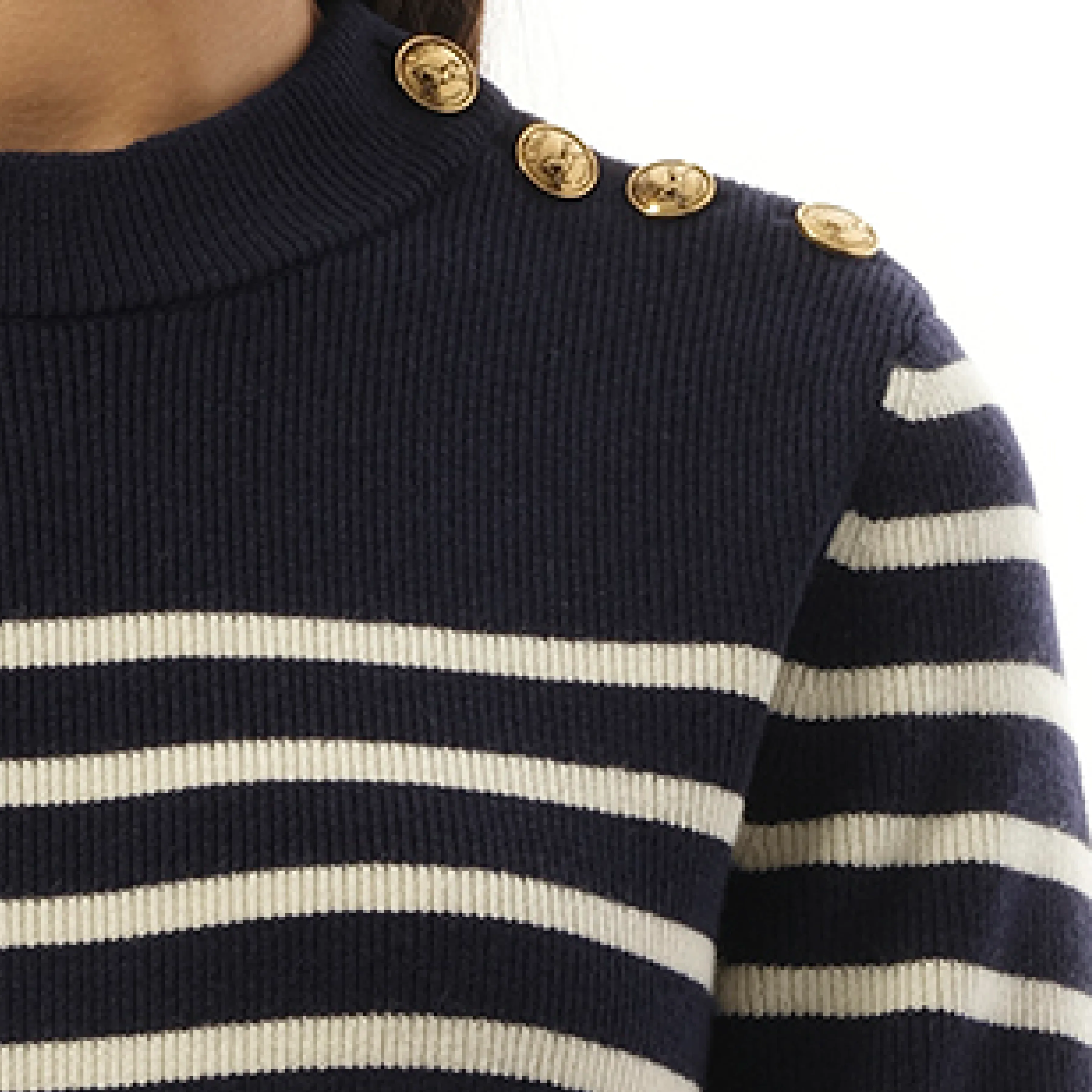 Chloe Mariniere Sweater in Blue/White sold by MARAIS product image thumbnail 3