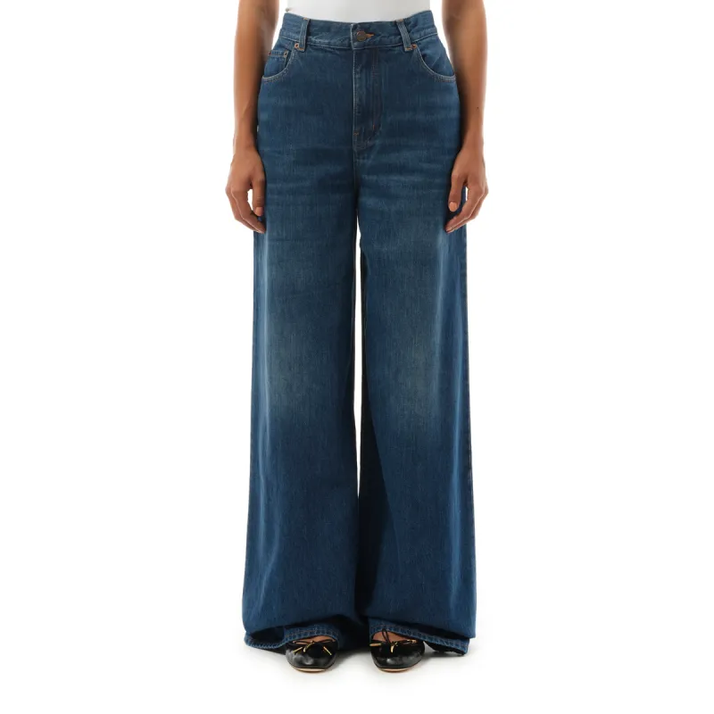 Riged Denim Jeans in Night Blue sold by MARAIS