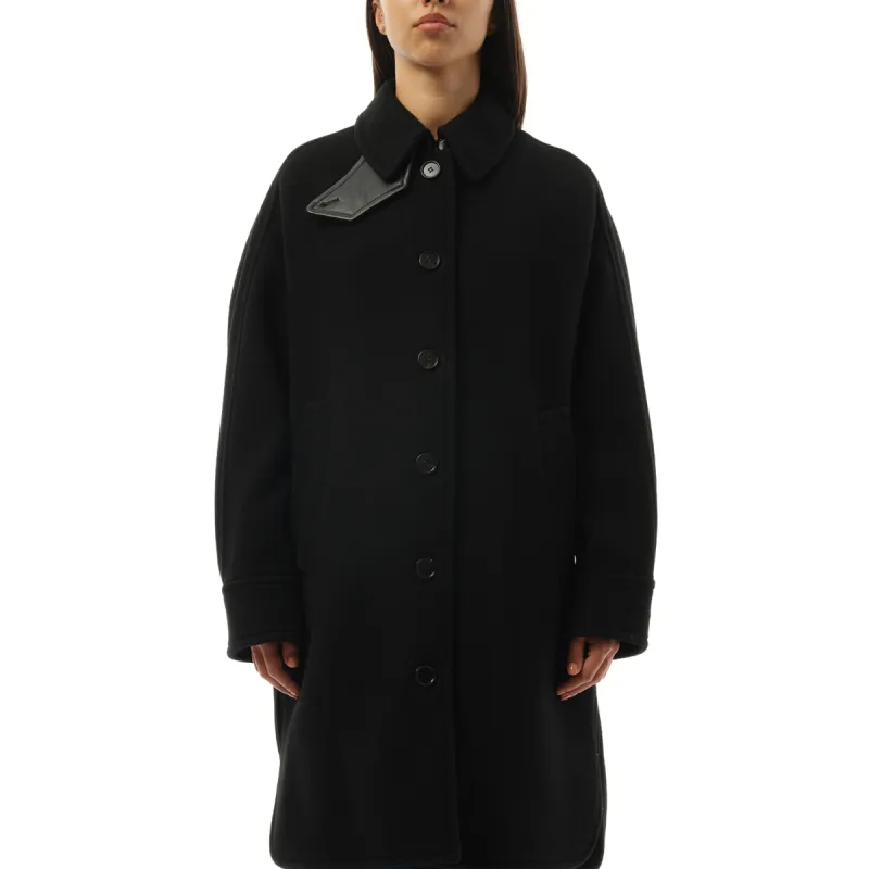 Iconic Wool Coat in Black sold by MARAIS