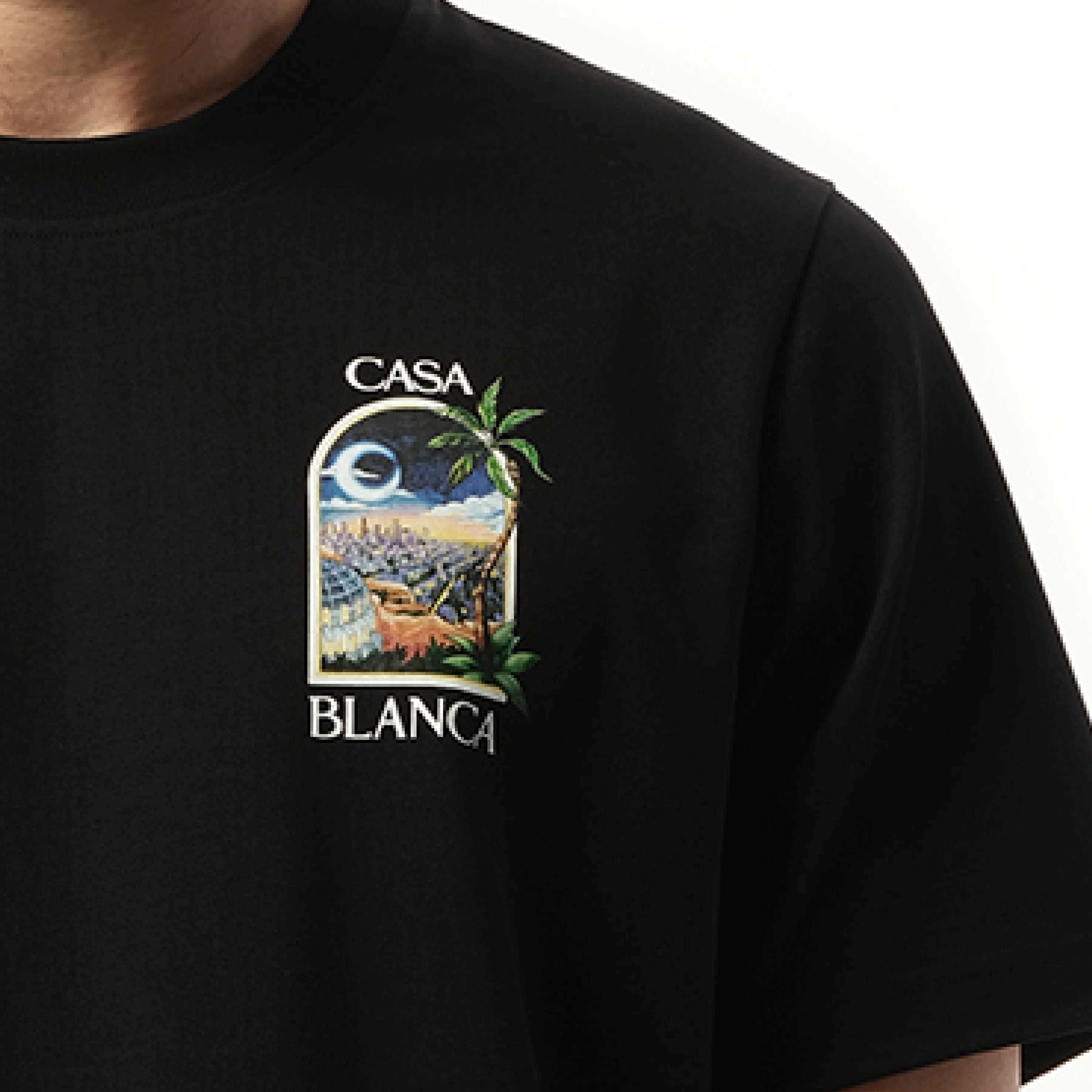 La Night Printed T-Shirt in Black sold by MARAIS product image thumbnail 3