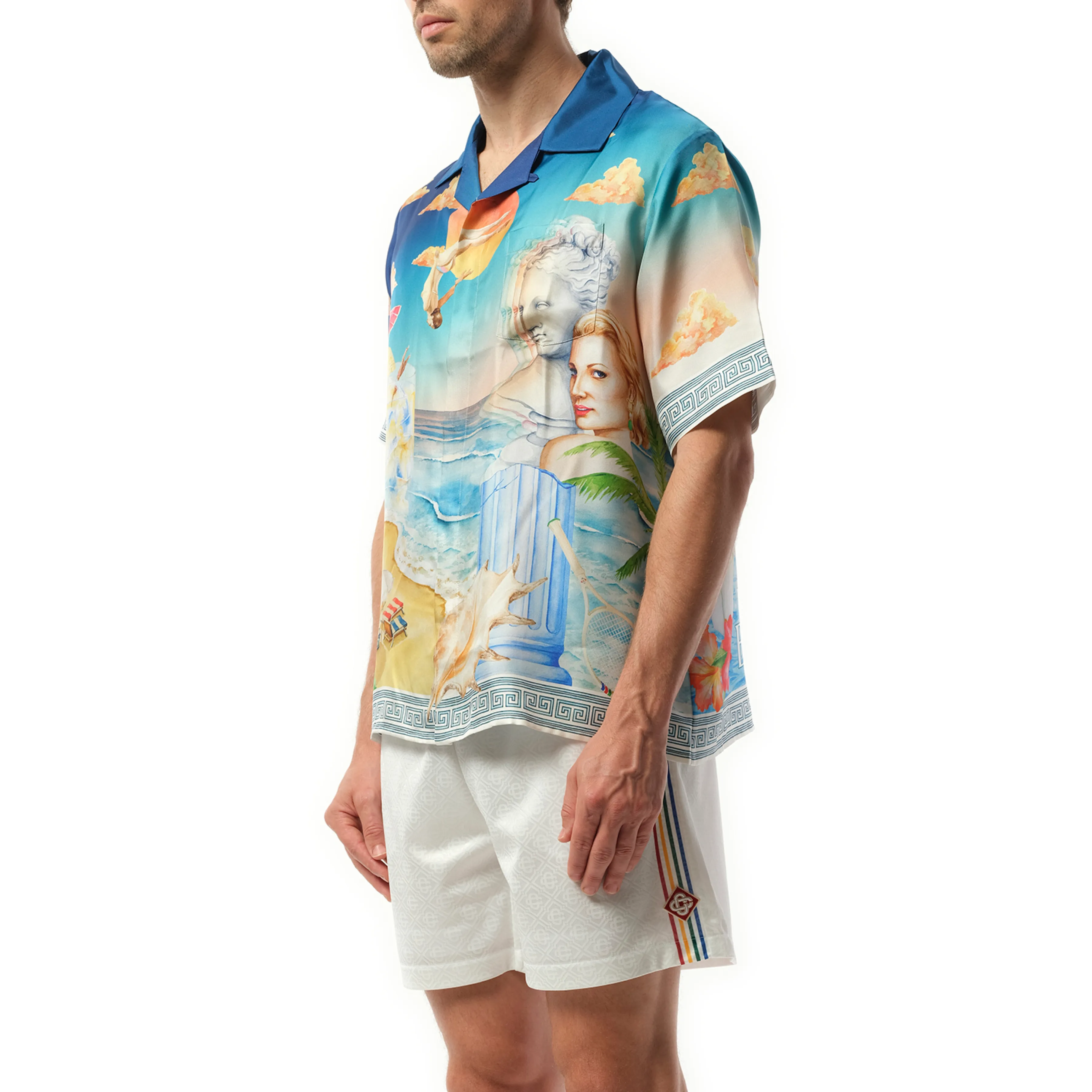 Le Pongeon Cuban Collar Shirt in Multicolour sold by MARAIS product image thumbnail 5