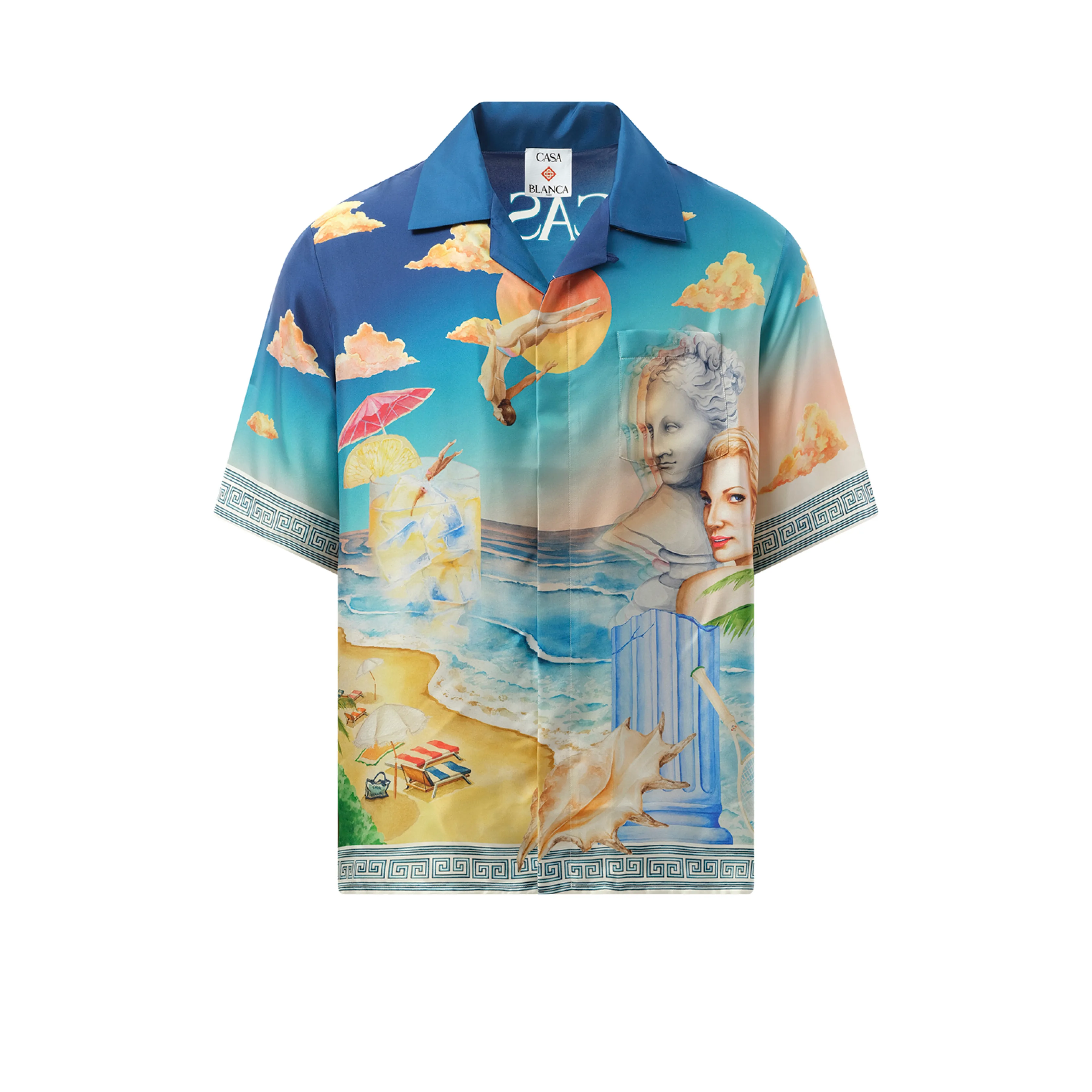 Le Pongeon Cuban Collar Shirt in Multicolour sold by MARAIS product image thumbnail 2