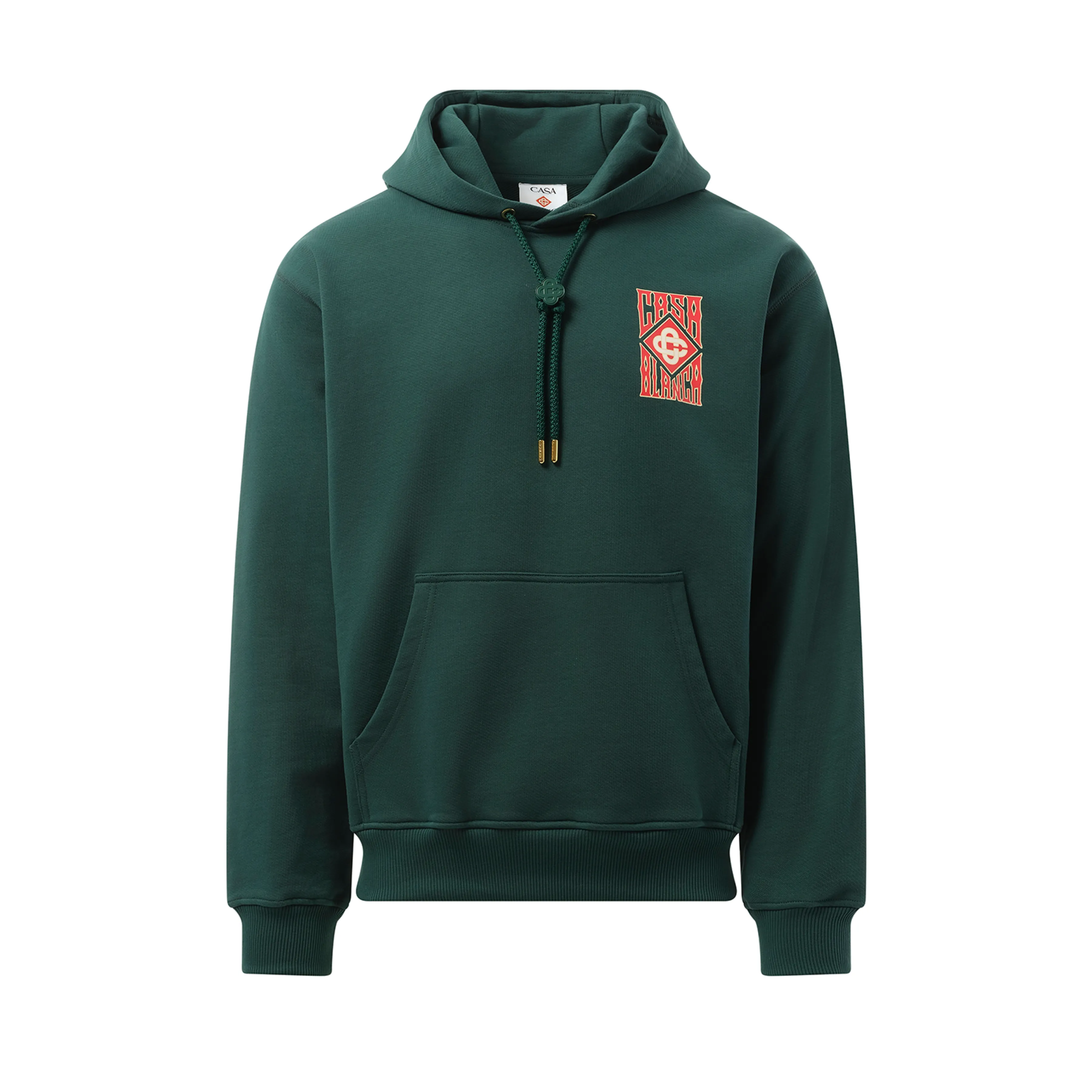 Gothic Stacked Logo Printed Hoodie in Green sold by MARAIS product image thumbnail 2