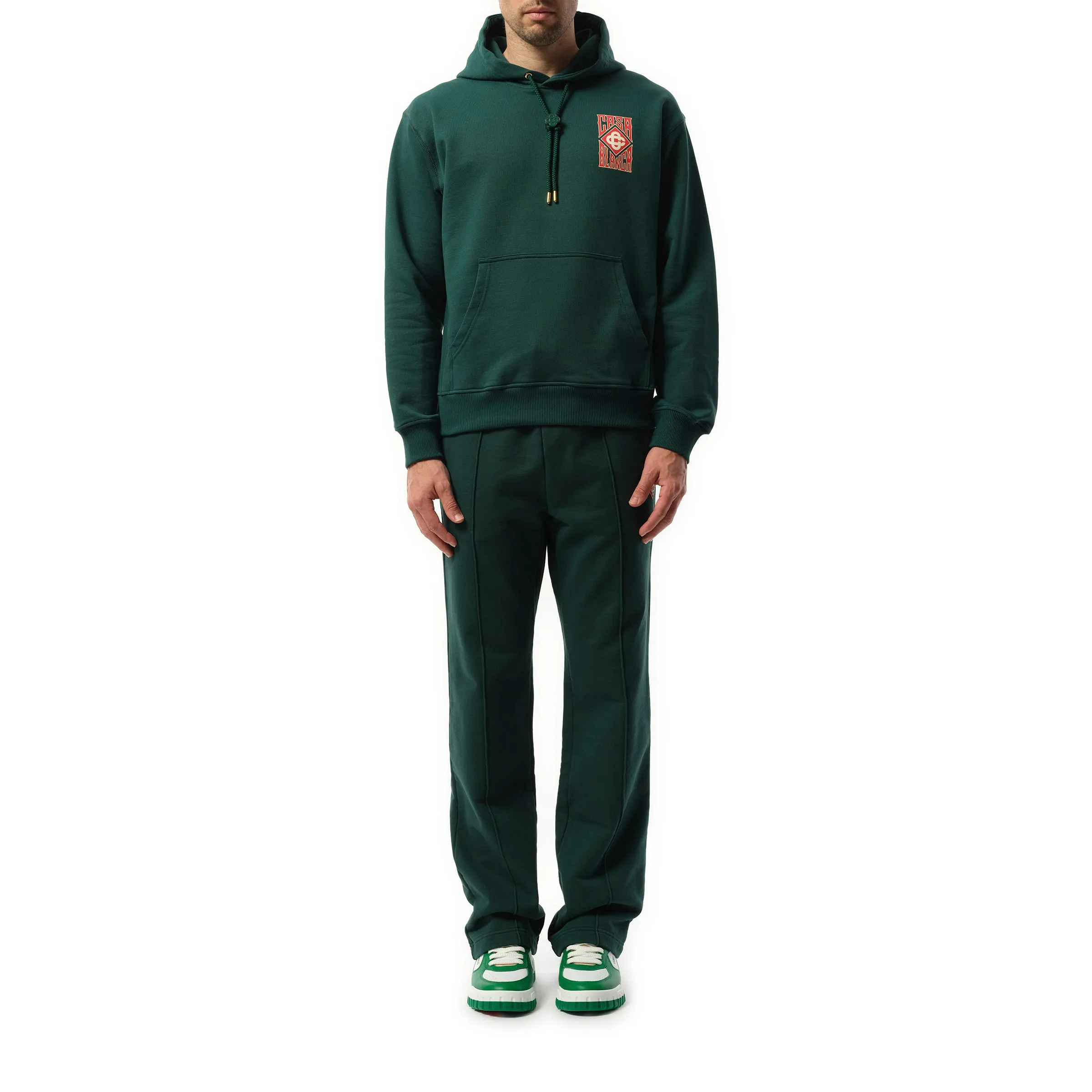 Gothic Stacked Logo Printed Hoodie in Green sold by MARAIS product image thumbnail 4