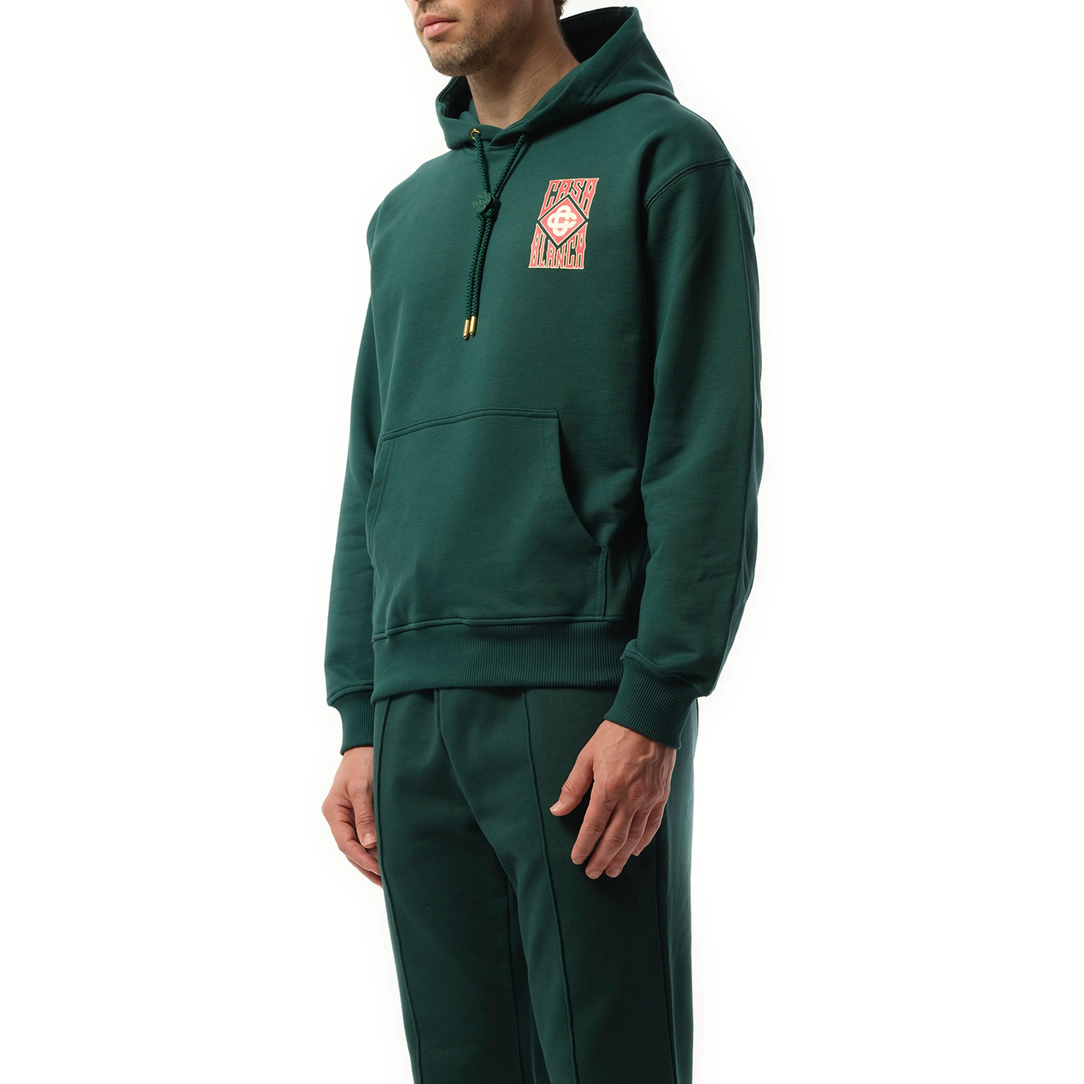 Gothic Stacked Logo Printed Hoodie in Green sold by MARAIS product image thumbnail 5