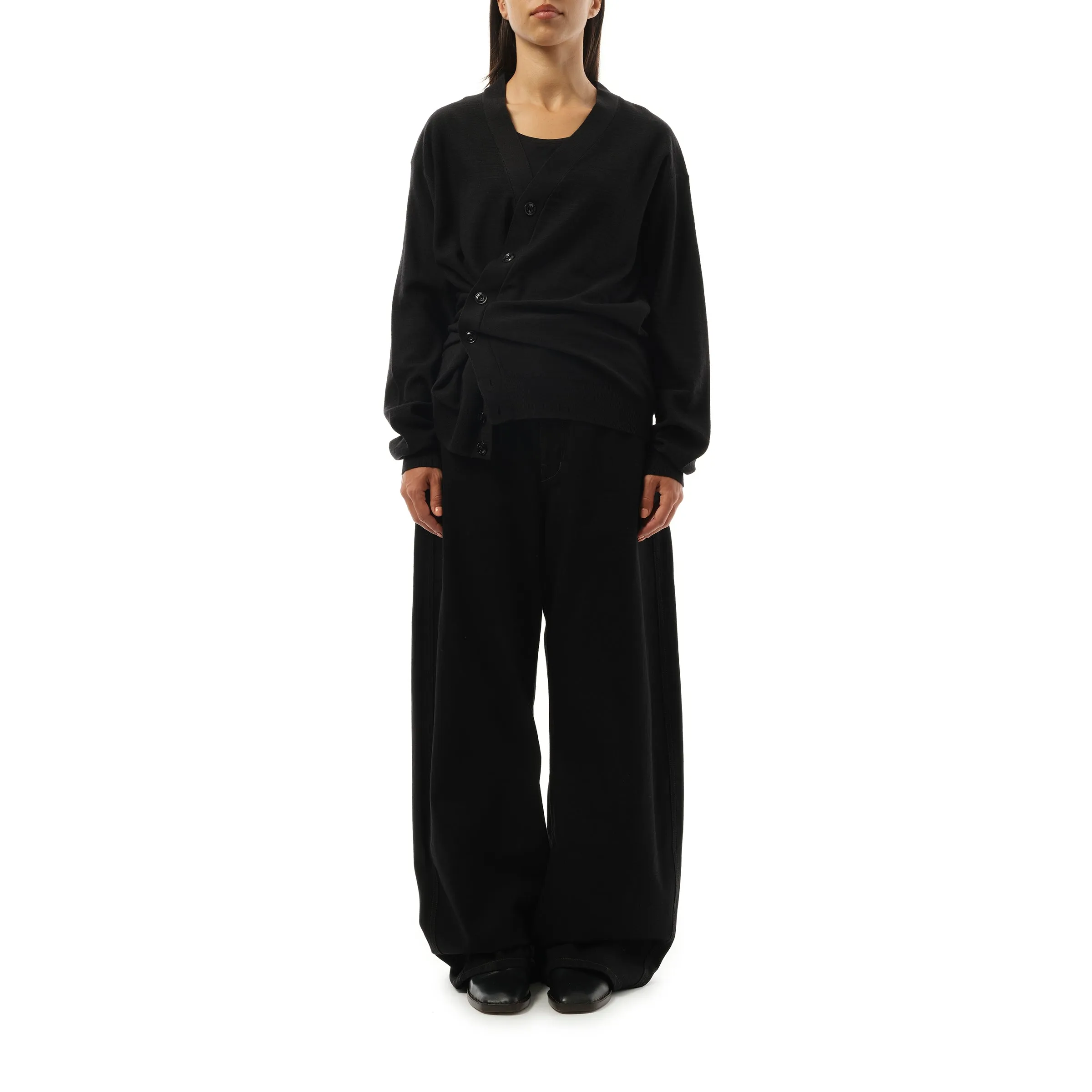 Relaxed Twisted Cardigan in Black sold by MARAIS product image thumbnail 4