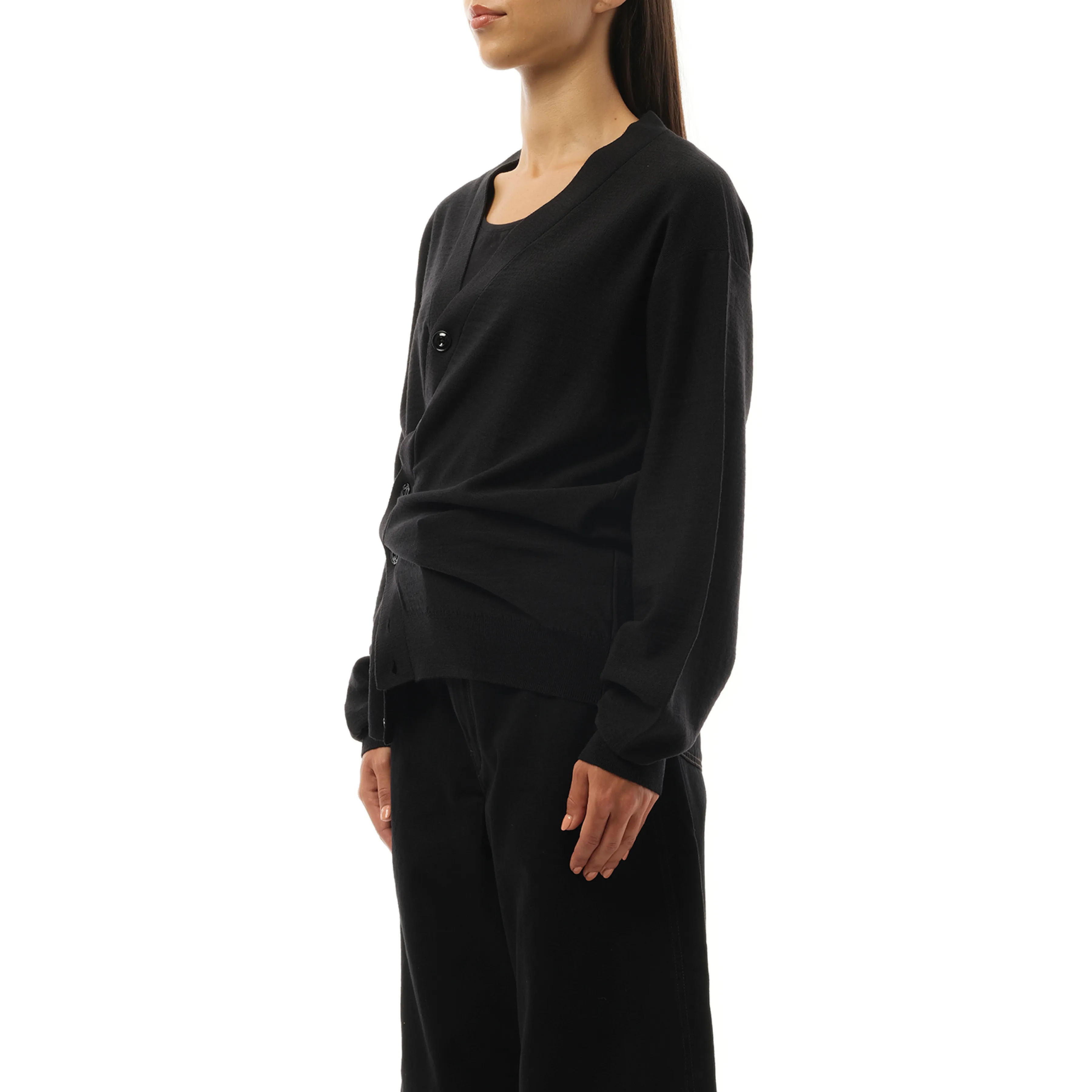 Relaxed Twisted Cardigan in Black sold by MARAIS product image thumbnail 5