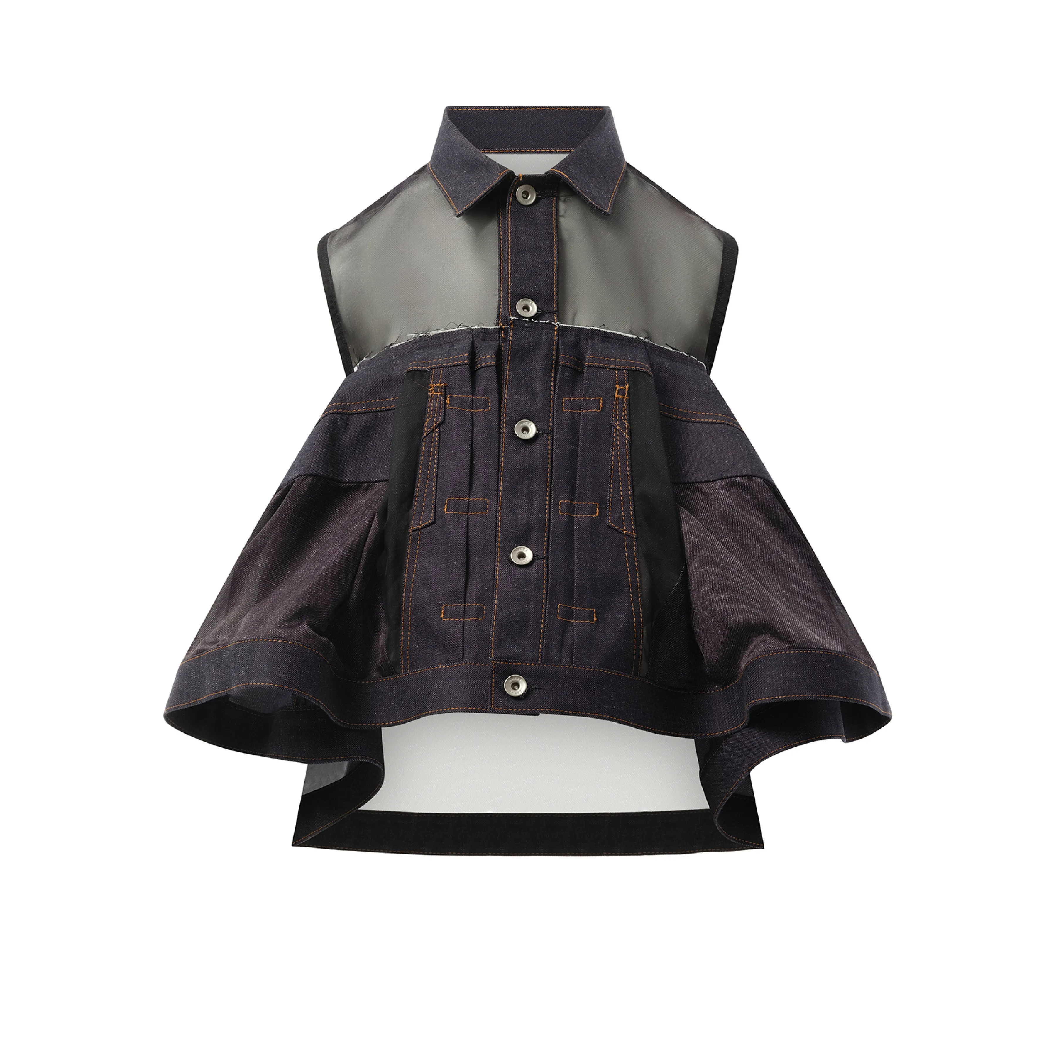 Denim Mix Shirt in Indigo sold by MARAIS product image thumbnail 2