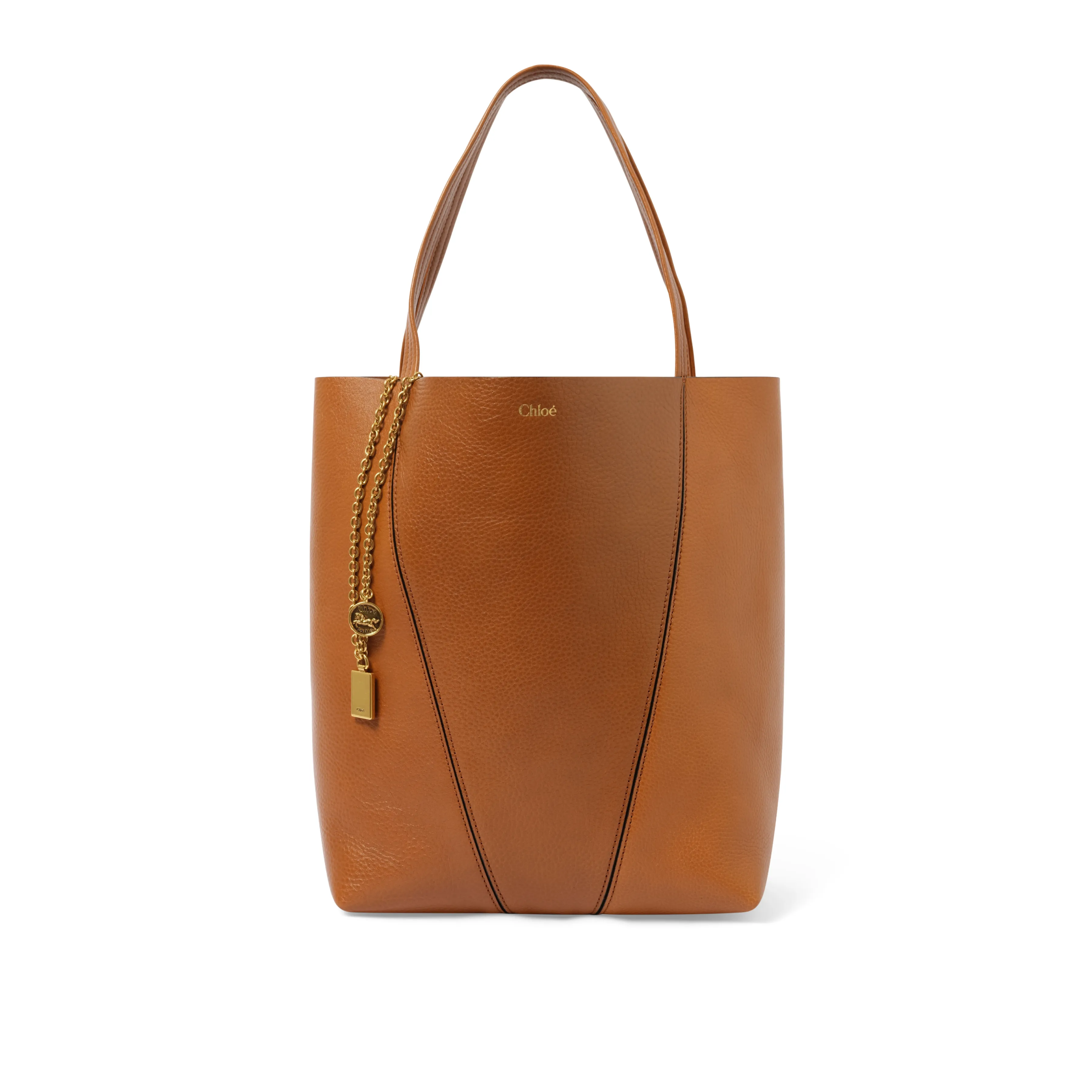 Chloe Spin Medium Tote Bag in Clay Brown sold by MARAIS