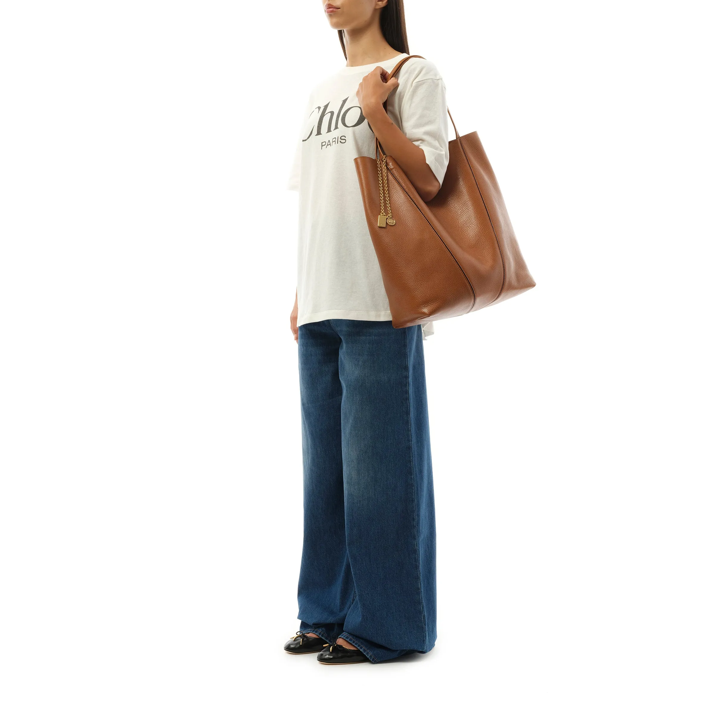 Chloe Spin Large Tote Bag in Clay Brown sold by MARAIS product image thumbnail 4