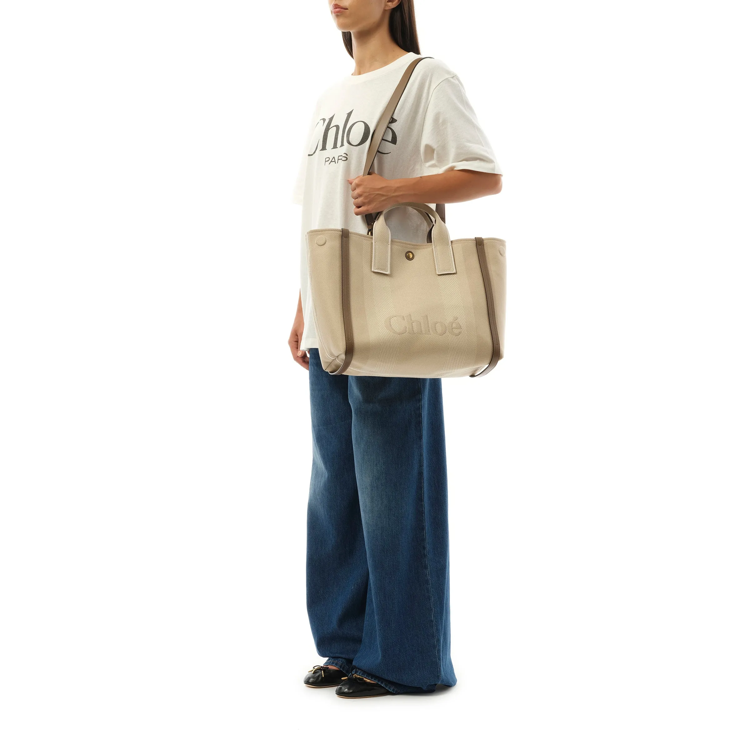 Chloe Carry Medium Tote Bag in Vegetal Beige sold by MARAIS product image thumbnail 4