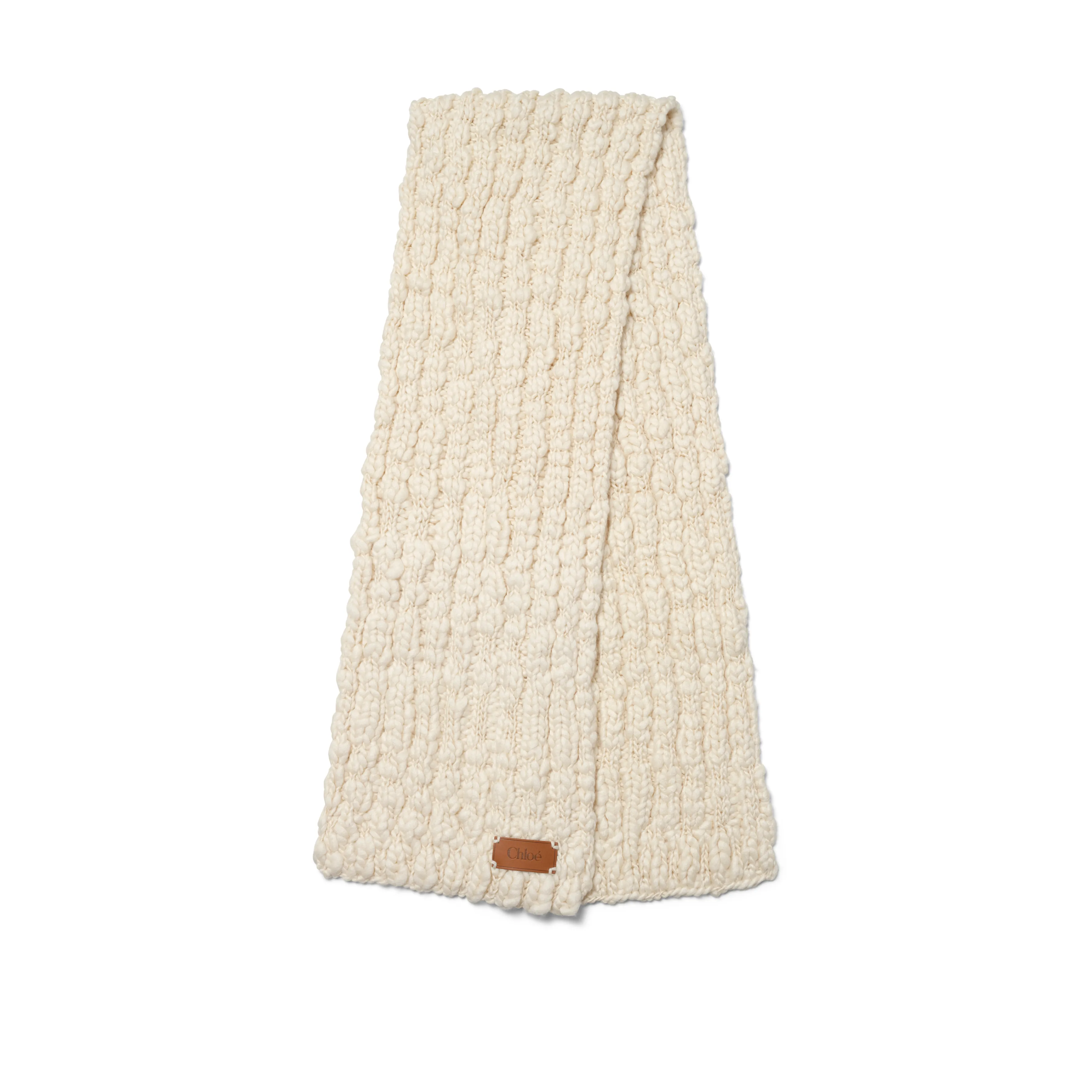Chunky Knit Scarf in White Powder sold by MARAIS product image thumbnail 2