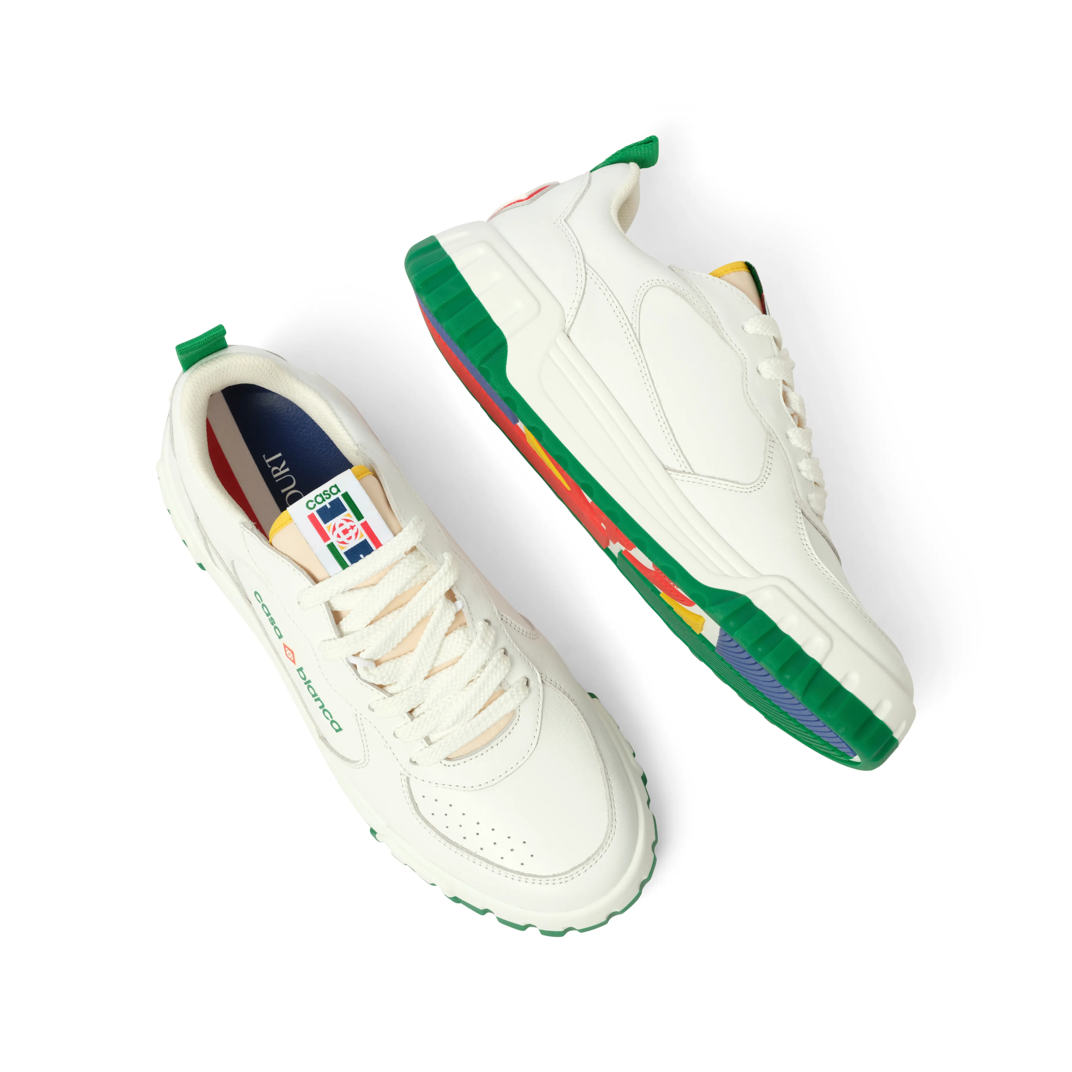 Court Sneaker in White/Green sold by MARAIS product image thumbnail 4
