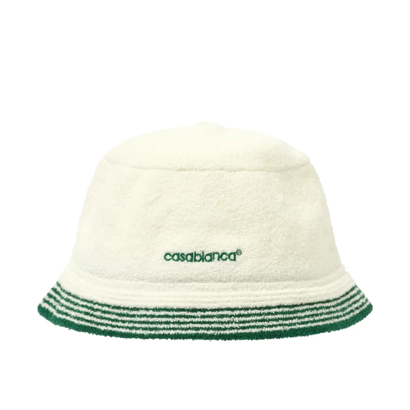Bucket Embroidered Hat in Navy sold by MARAIS