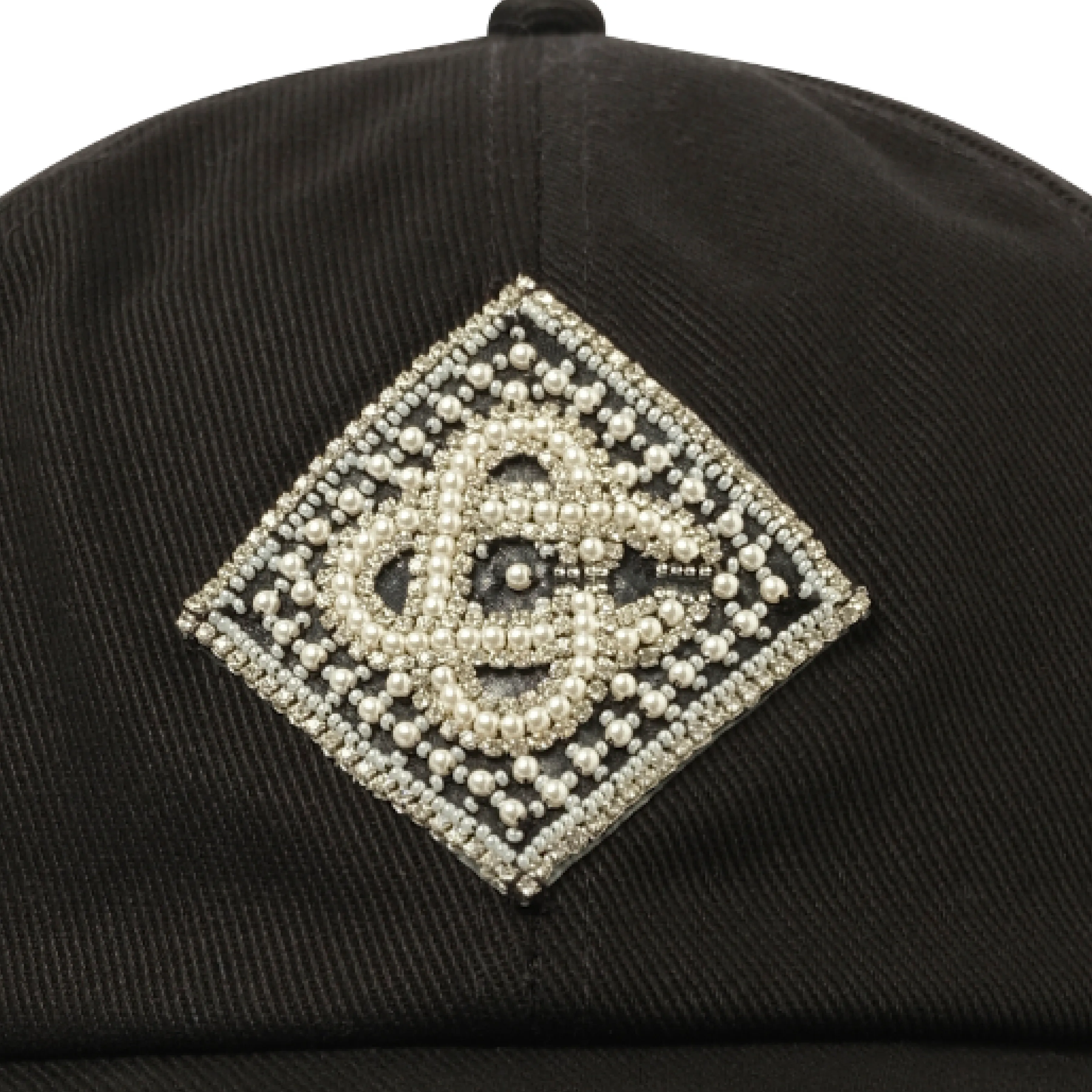Pearl Diamond CC Patch Cap in Black sold by MARAIS product image thumbnail 3
