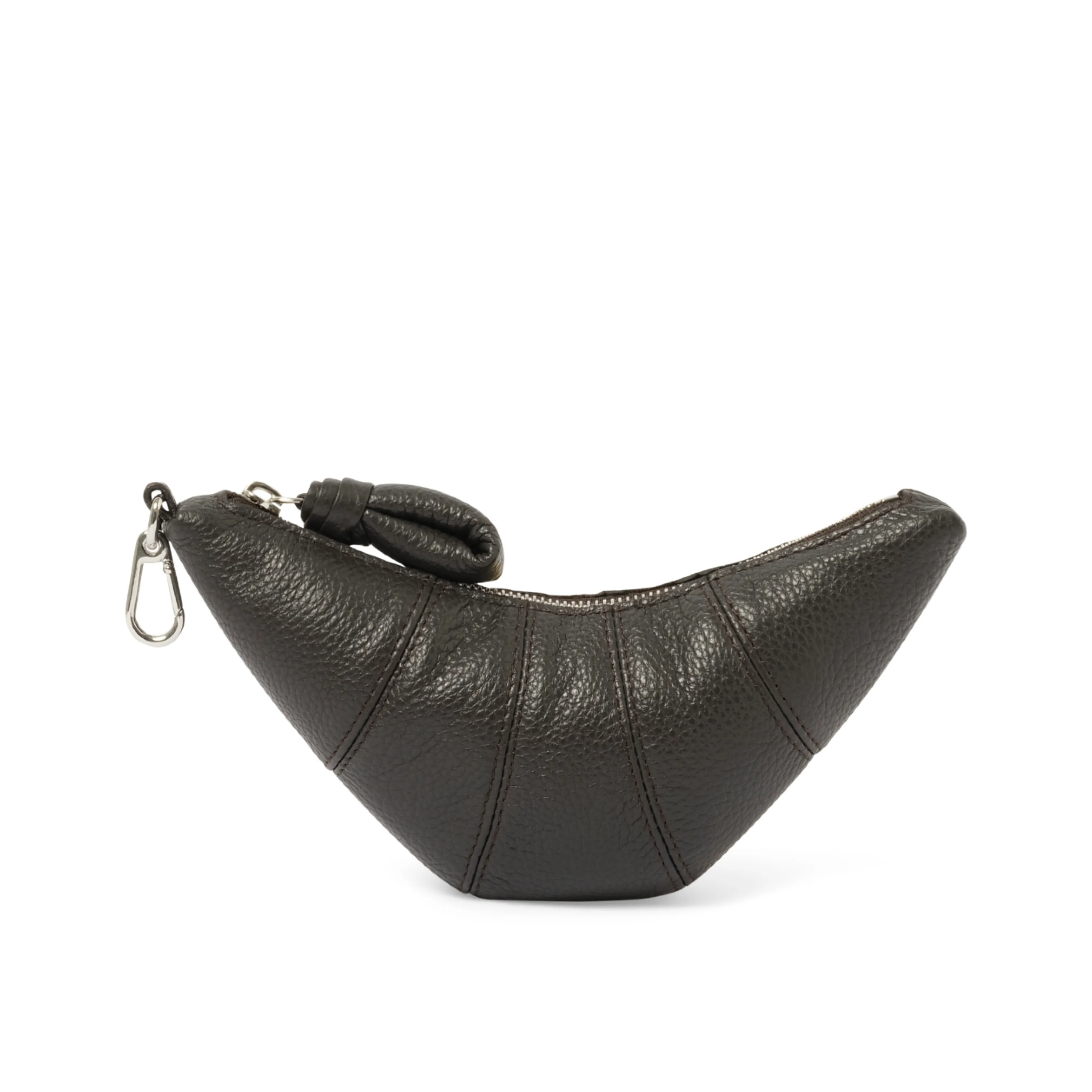 Crossbody Croissant Coin Purse in Dark Chocolate sold by MARAIS