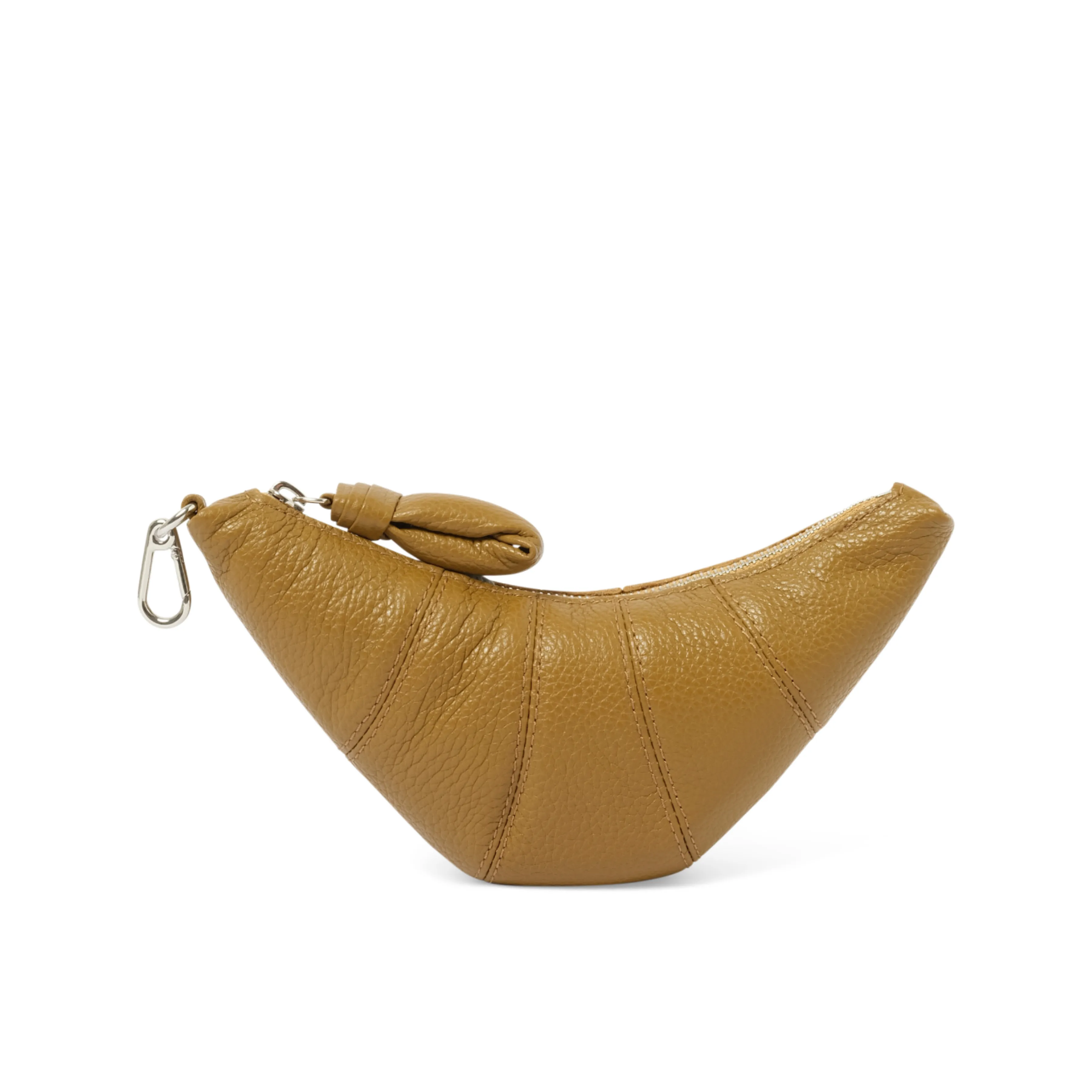 Crossbody Croissant Coin Purse in Bronze Khaki sold by MARAIS