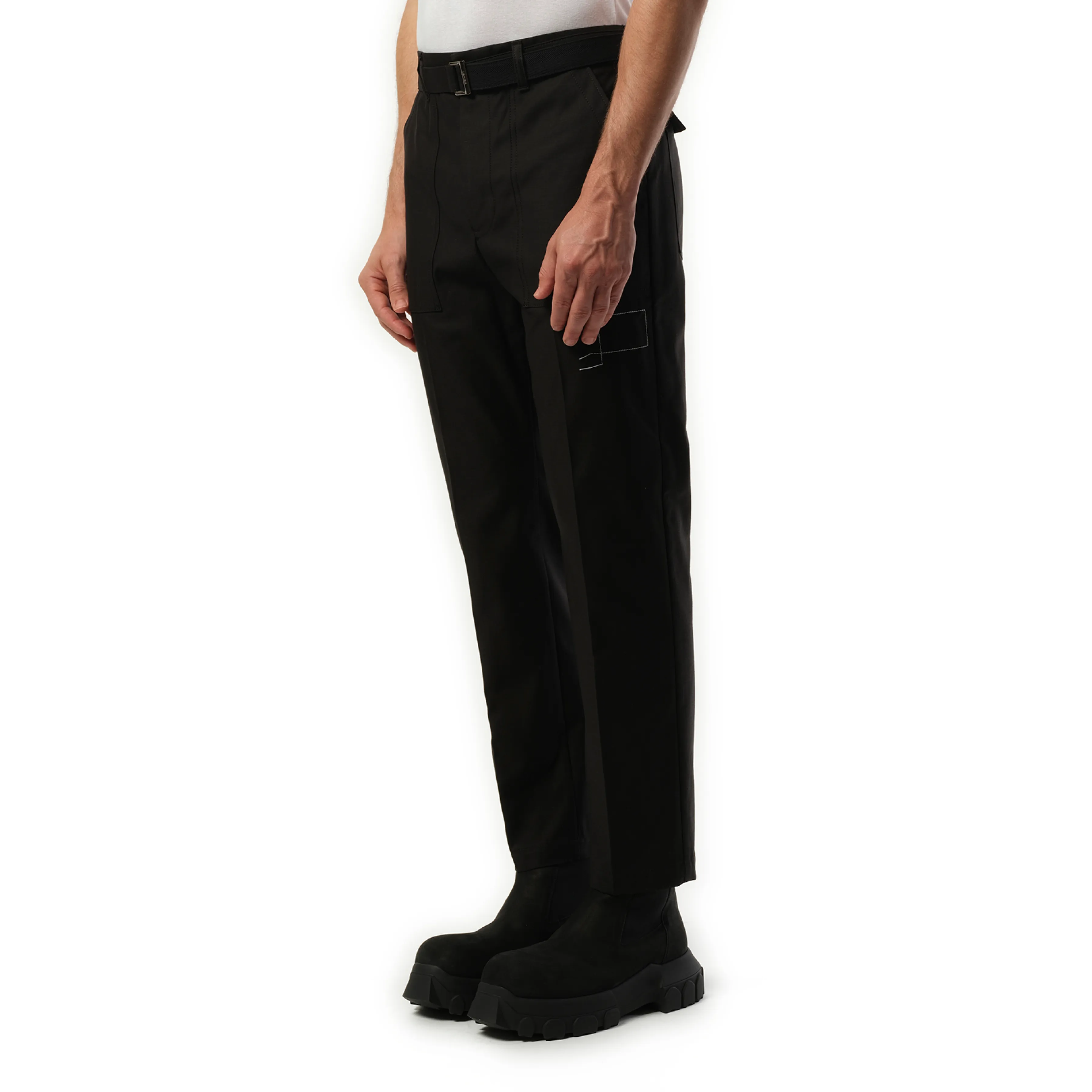 WTAPS Cotton Back Satin Pants in Black sold by MARAIS product image thumbnail 5