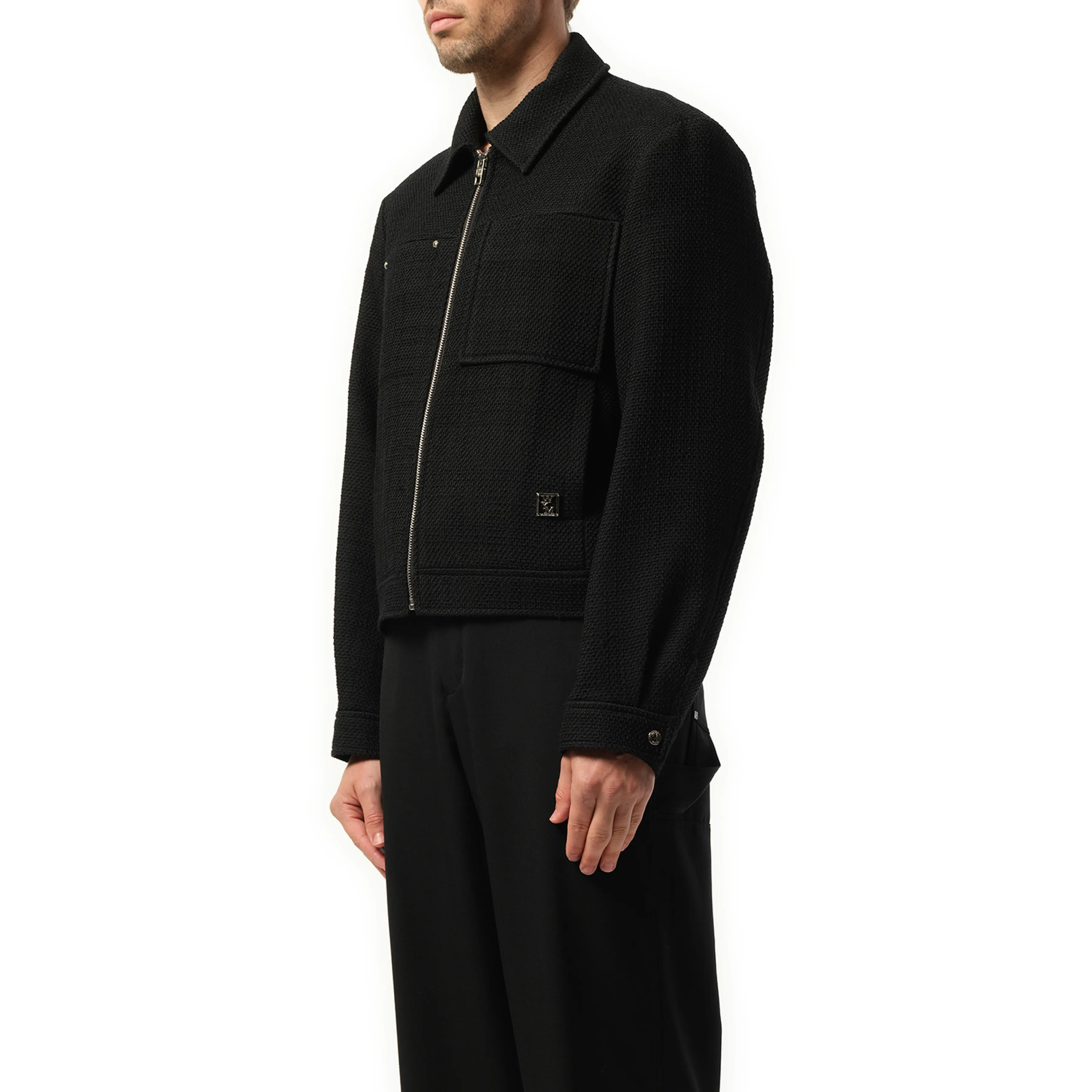 Wool Zip Blouson in Black sold by MARAIS product image thumbnail 5