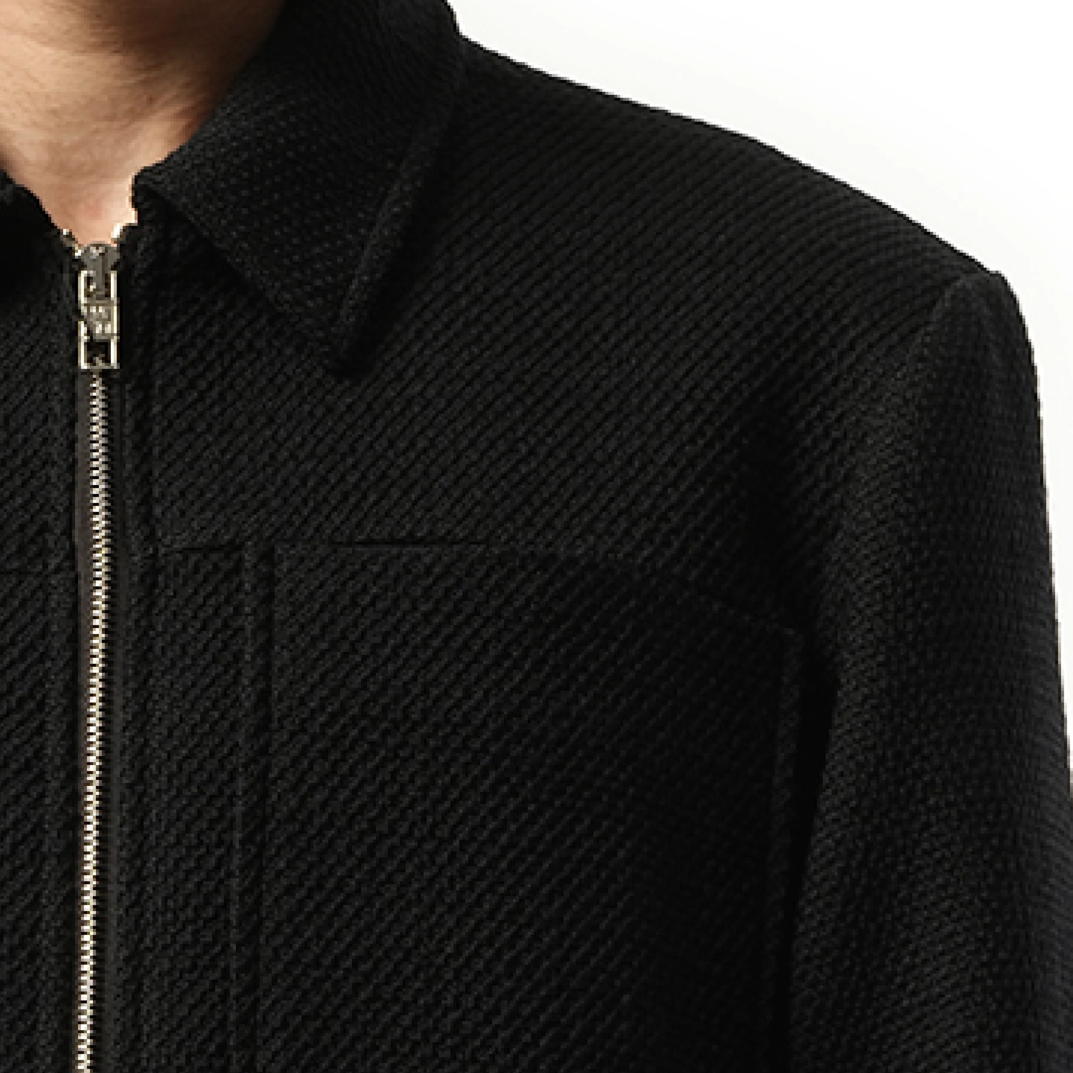 Wool Zip Blouson in Black sold by MARAIS product image thumbnail 3