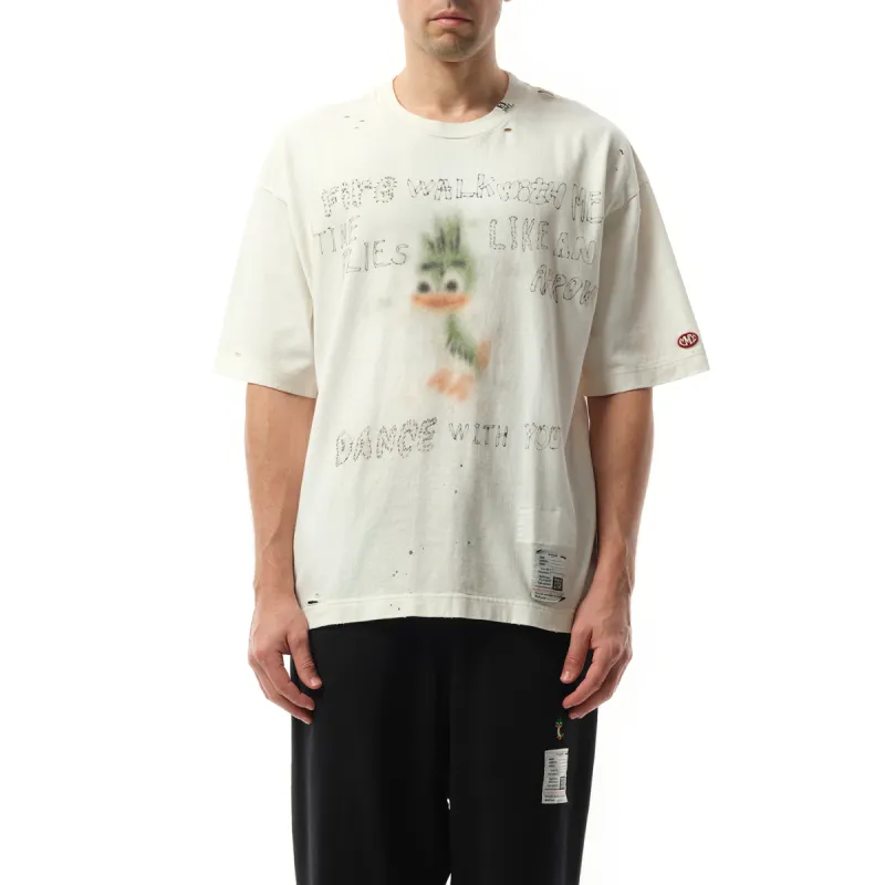 Distressed T-Shirt in White sold by MARAIS